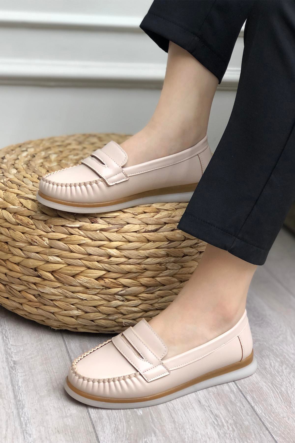 My Bella S-24140 Poliüretan Kadın Ayakkabı Bej