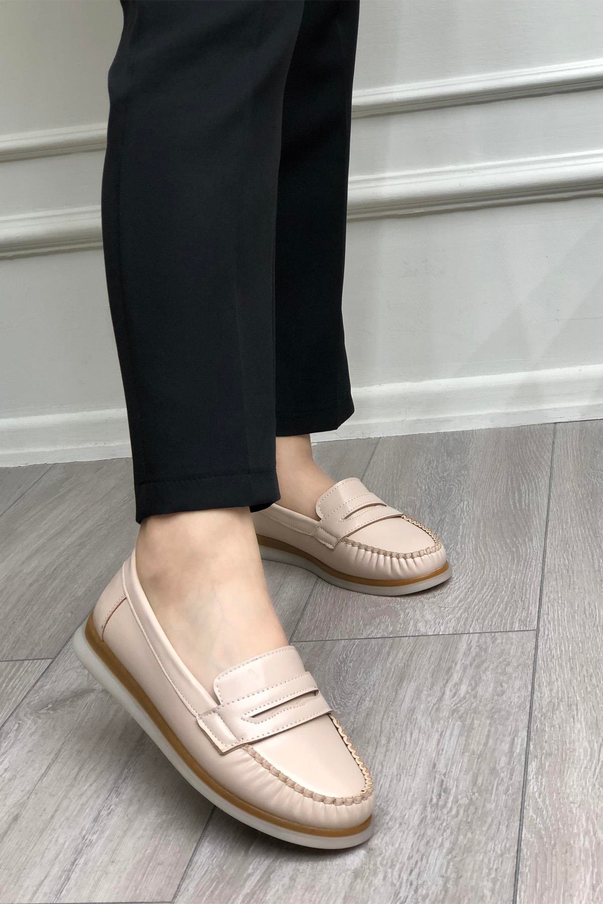 My Bella S-24140 Poliüretan Kadın Ayakkabı Bej