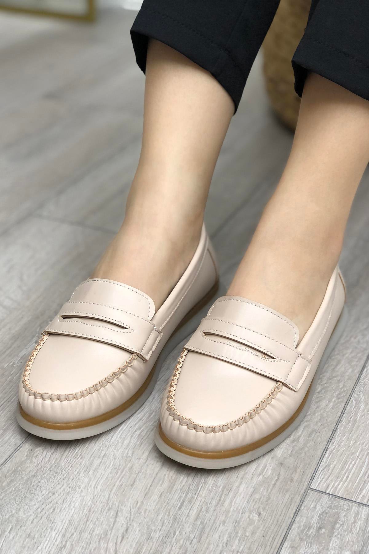 My Bella S-24140 Poliüretan Kadın Ayakkabı Bej