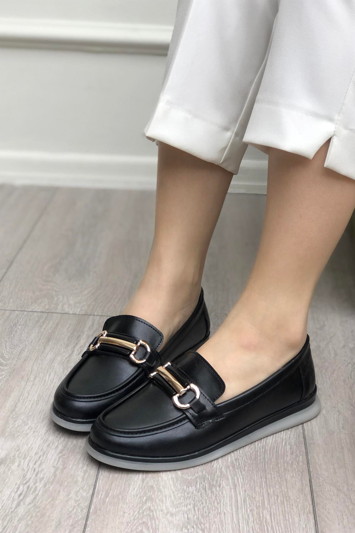 My Bella S-2465 Tokalı Kadın Ayakkabı Siyah