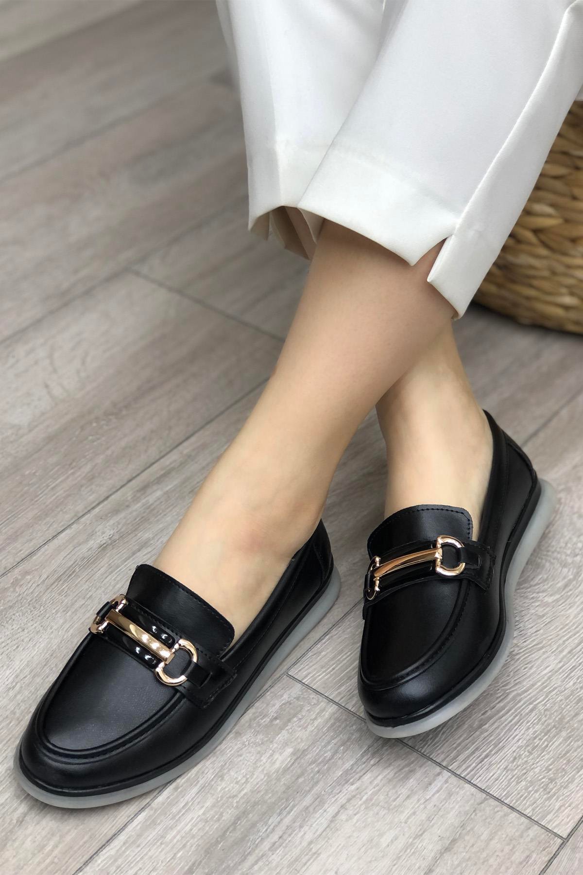 My Bella S-2465 Tokalı Kadın Ayakkabı Siyah