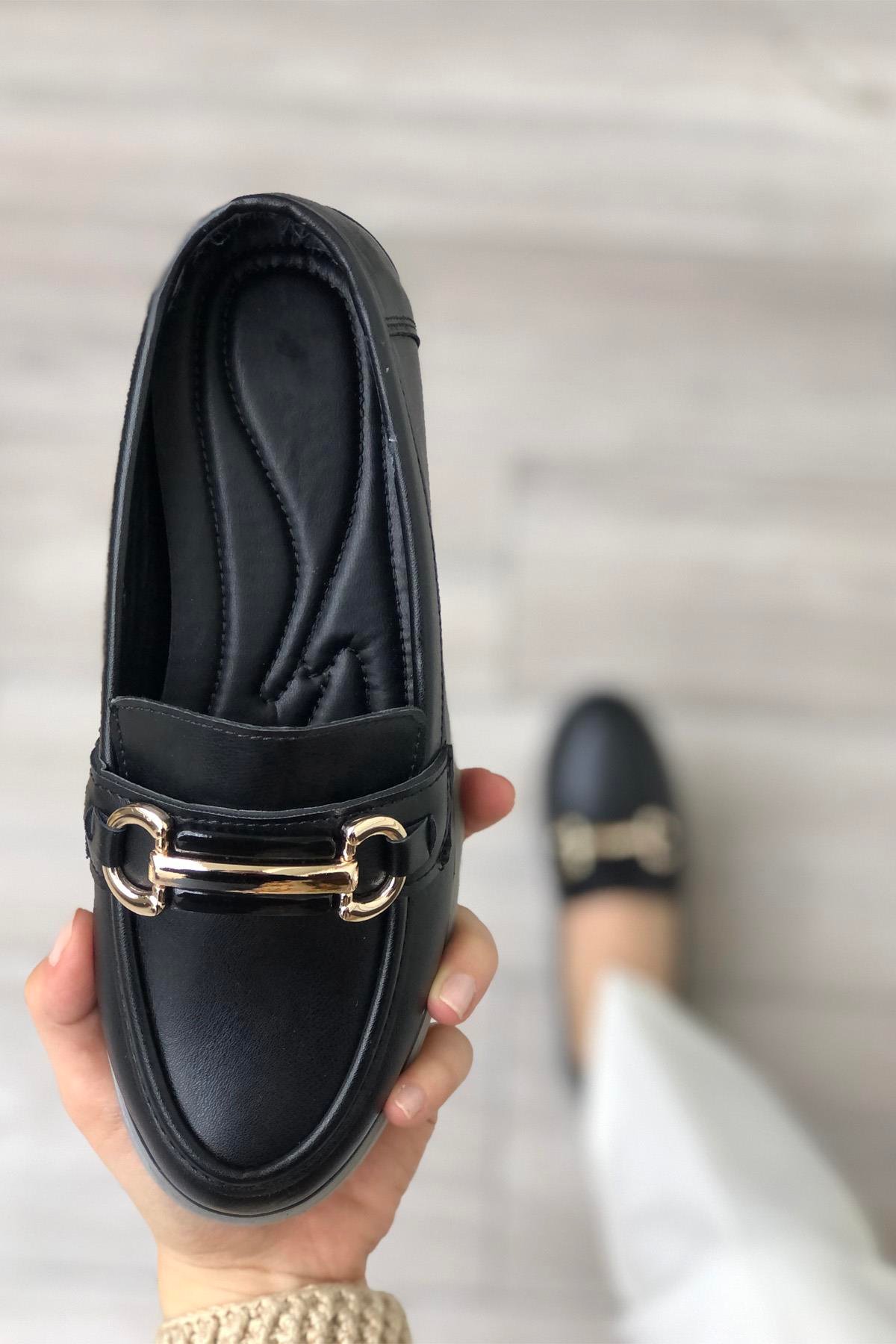 My Bella S-2465 Tokalı Kadın Ayakkabı Siyah