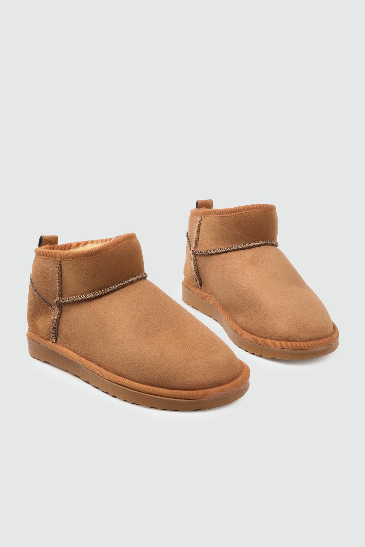 My Bella SDY-19 25K UB İnce Taban UGG Kadın Bot Taba