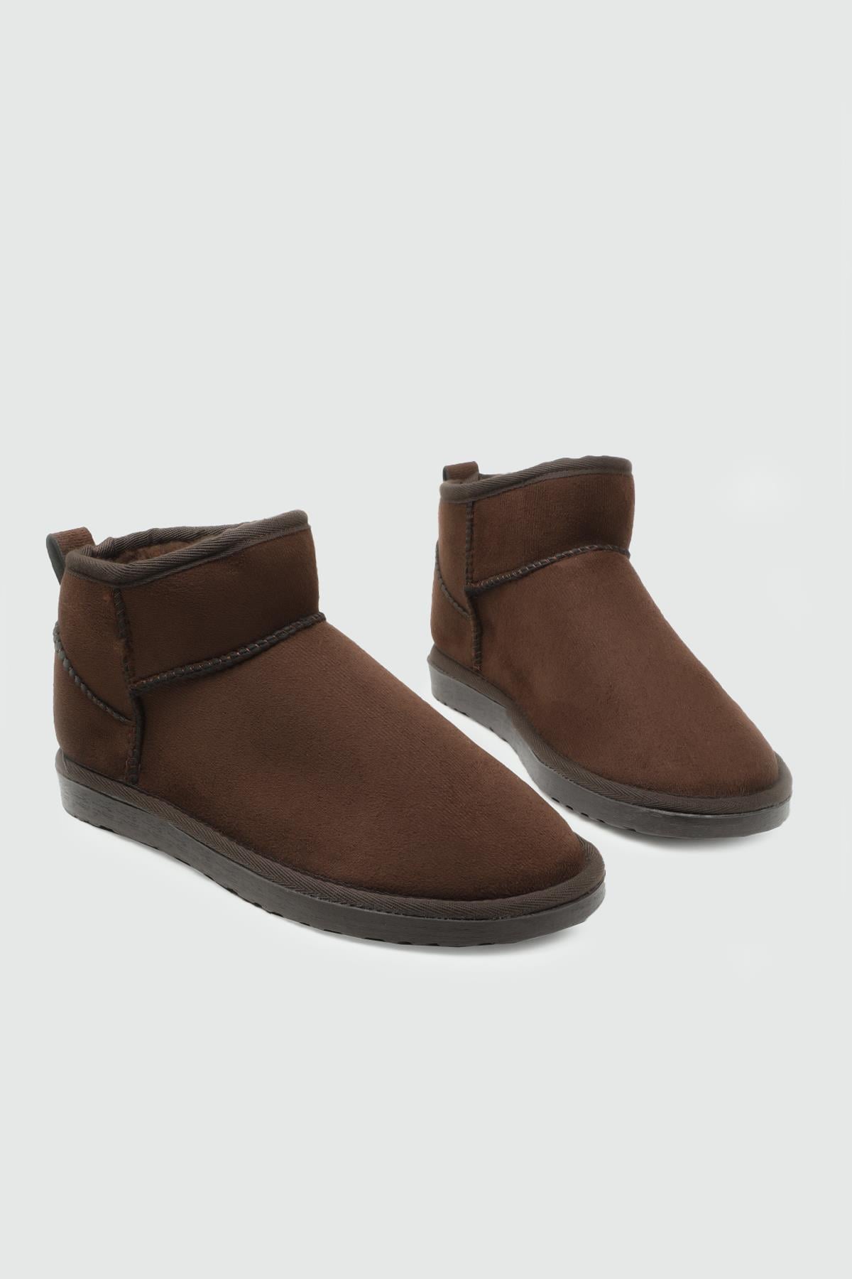 My Bella SDY-19 25K UB İnce Taban UGG Kadın Bot Kahve