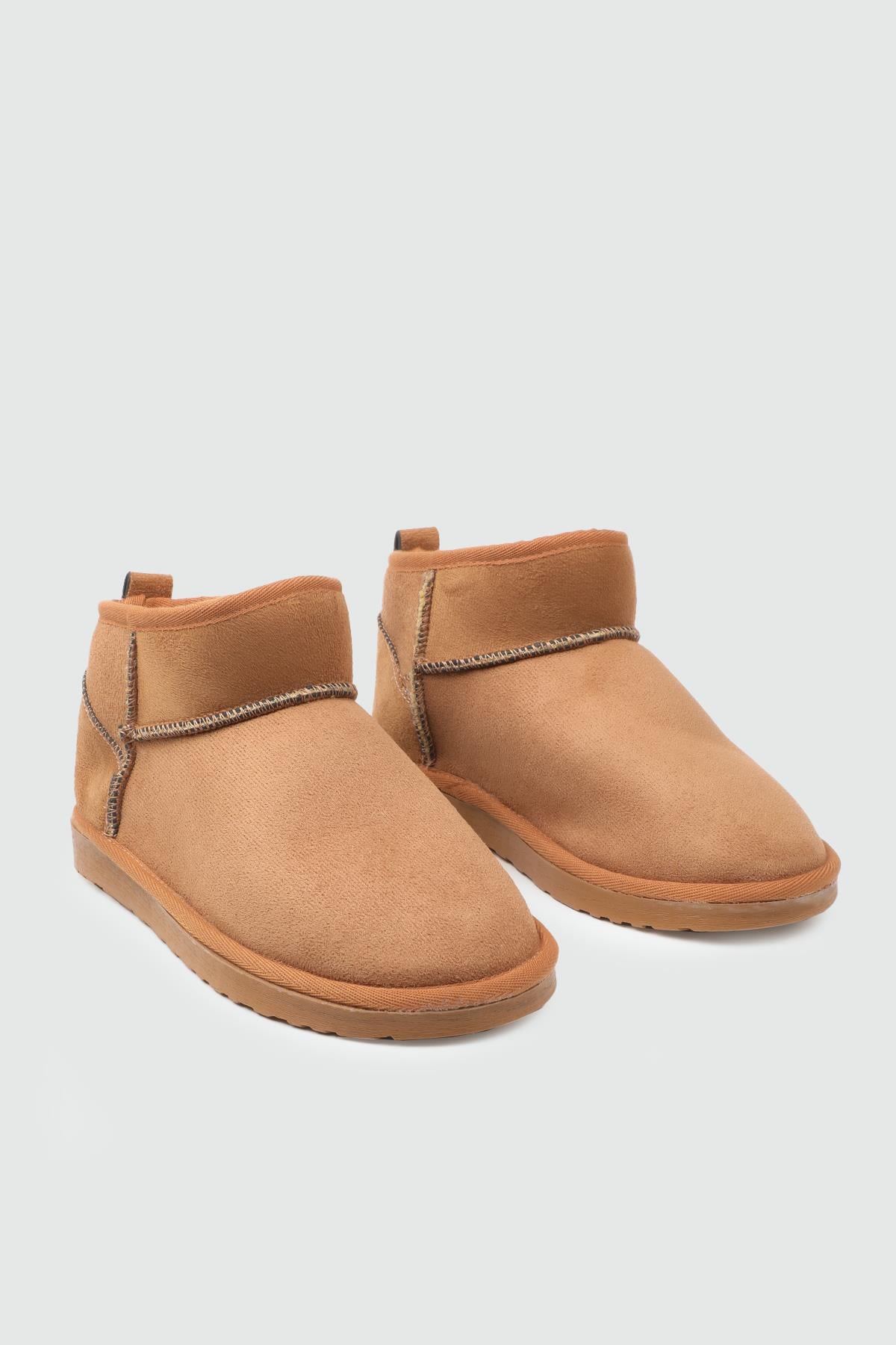 My Bella SDY-19 25K UB İnce Taban UGG Kadın Bot Taba