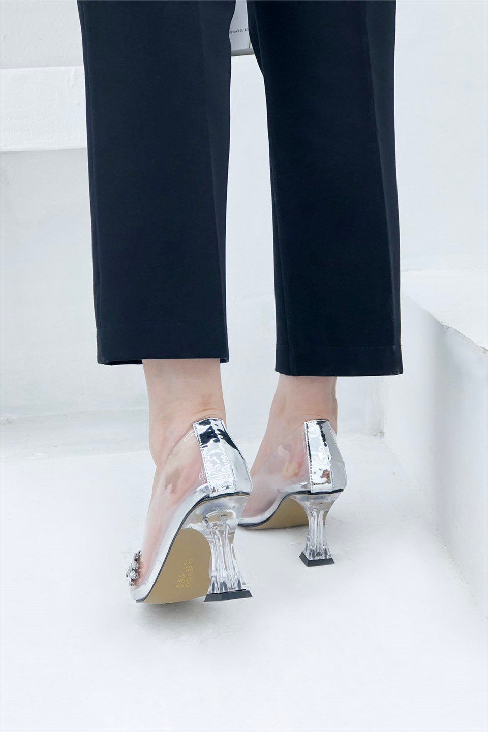 My Bella Sirius Prenses Şeffaf Ayakkabı Gümüş