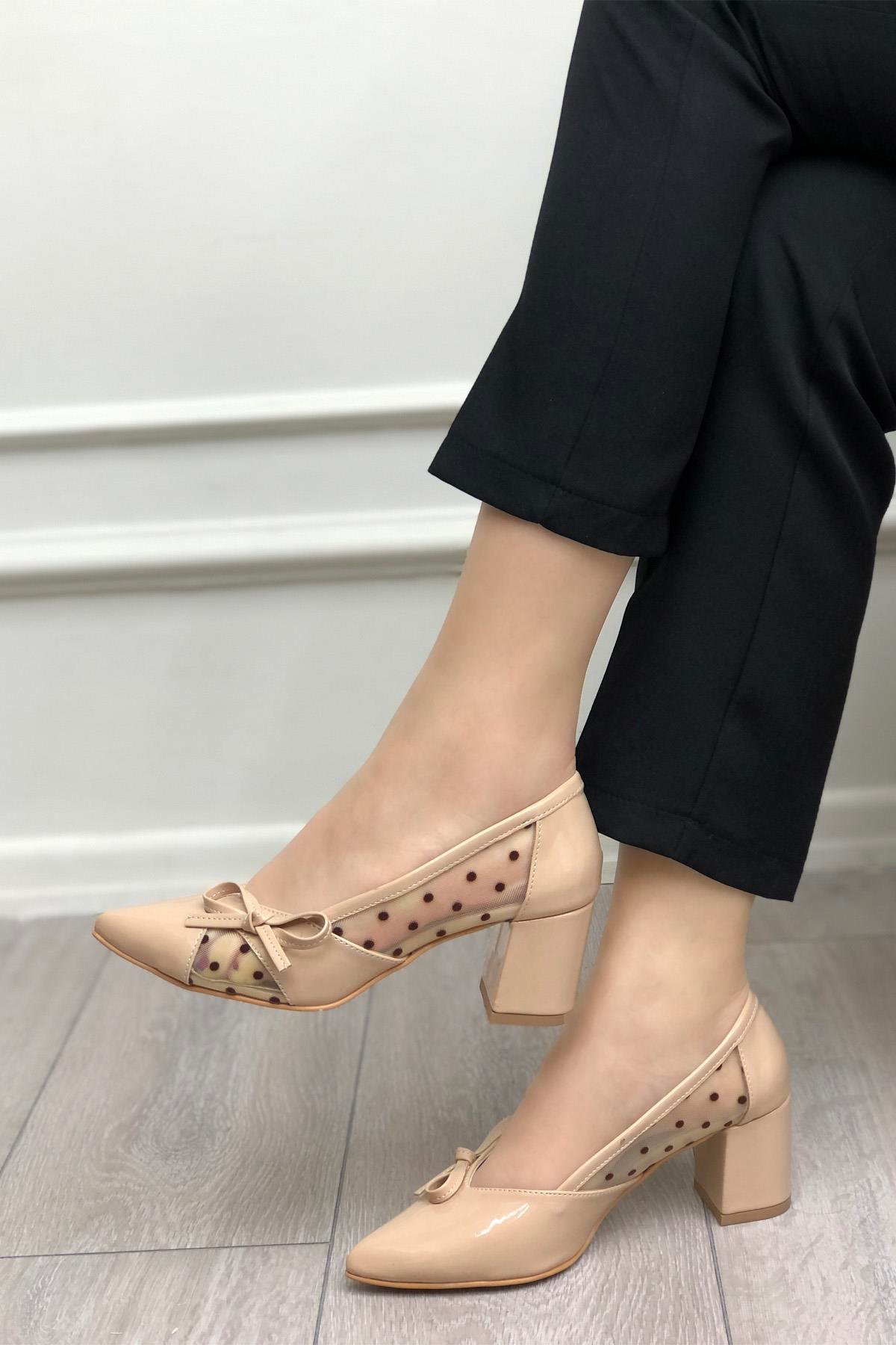 MYBELLA SRP-302 Topuklu Kadın Ayakkabı Nut