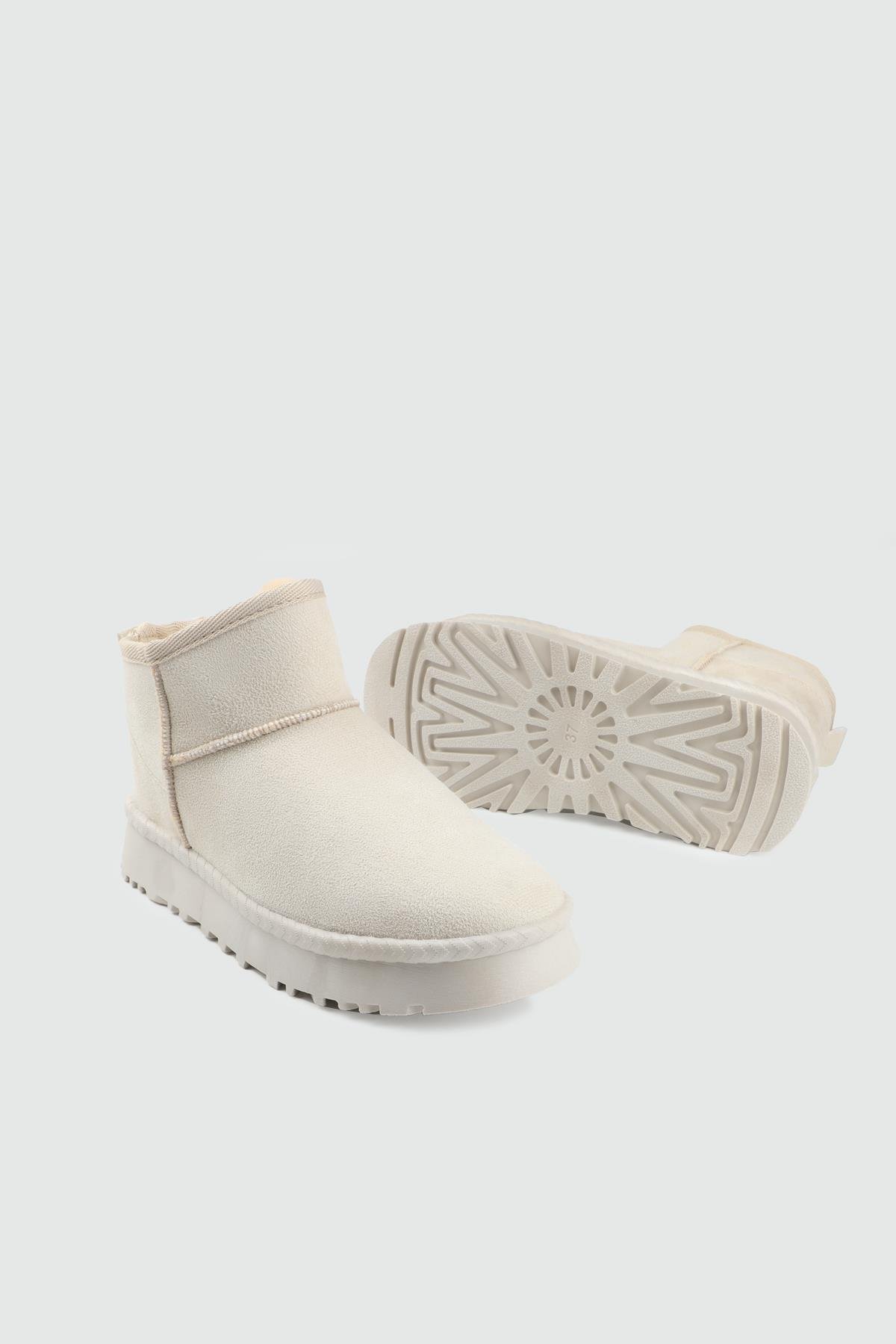 PASOMİA 25K İnce Taban UGG Kadın Bot Bej