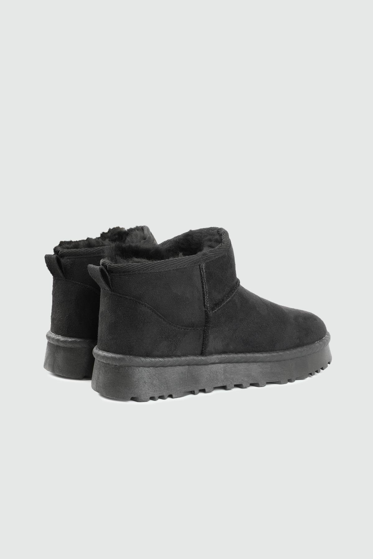 PASOMİA 25K İnce Taban UGG Kadın Bot Siyah