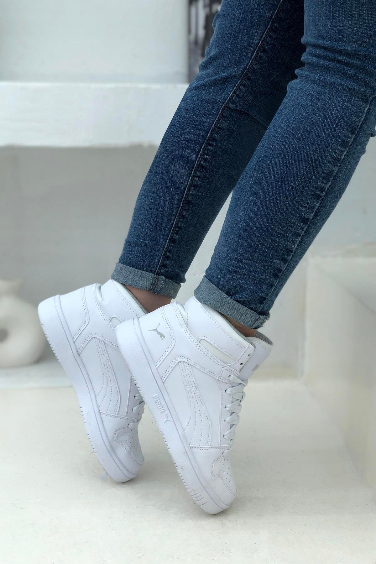 PUMA 370486-02 Rebound Layup Unisex Spor Ayakkabı Beyaz