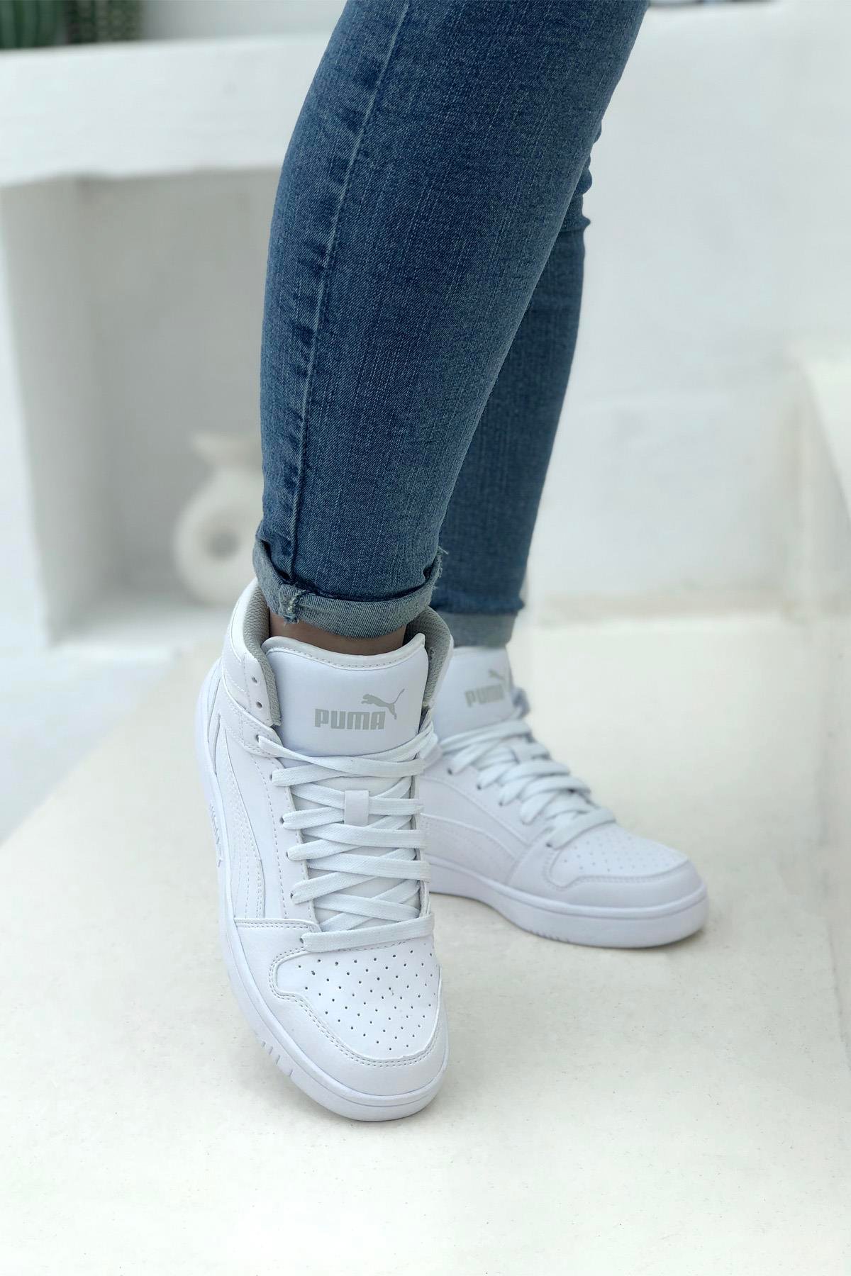 PUMA 370486-02 Rebound Layup Unisex Spor Ayakkabı Beyaz