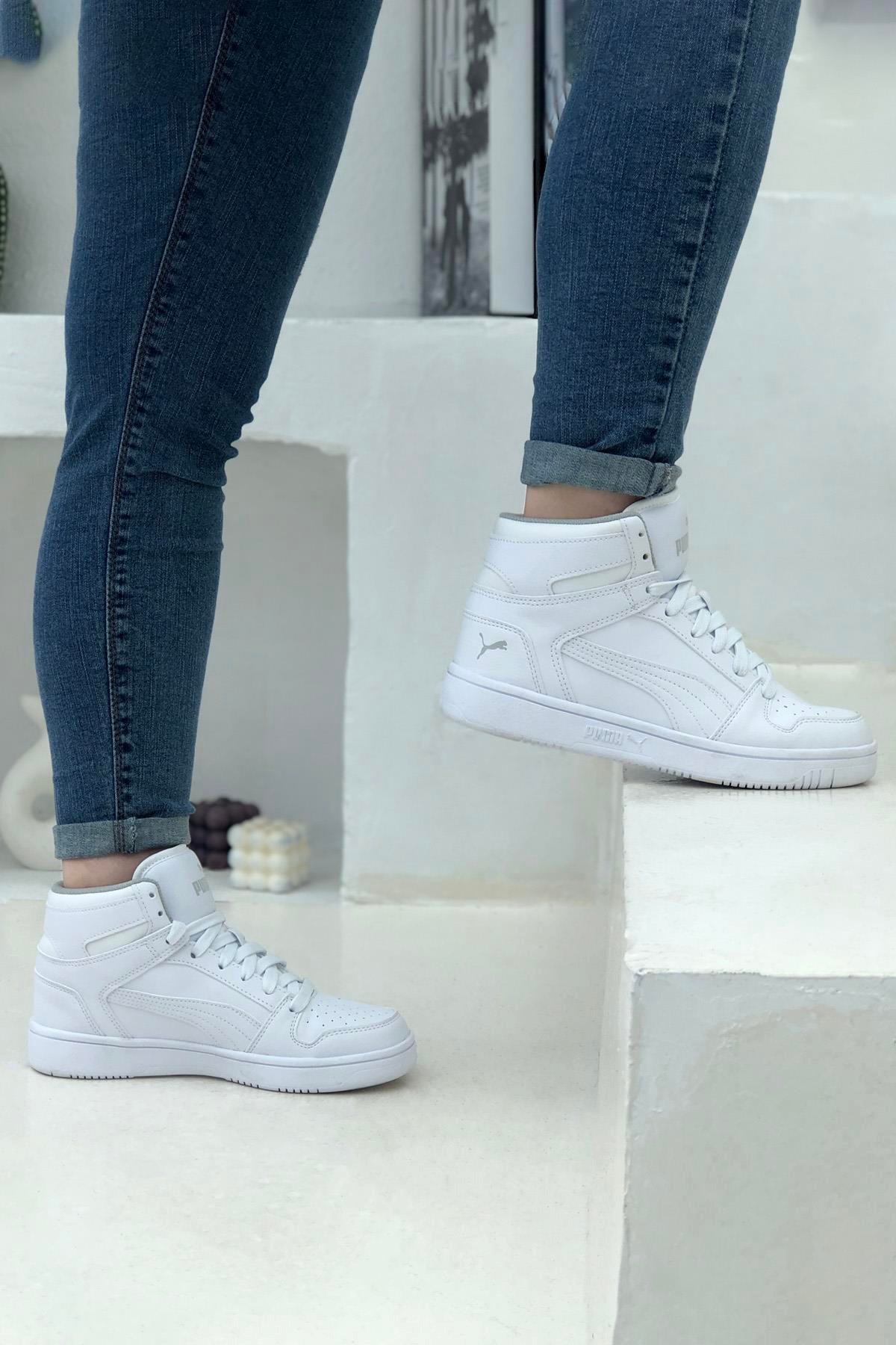 PUMA 370486-02 Rebound Layup Unisex Spor Ayakkabı Beyaz