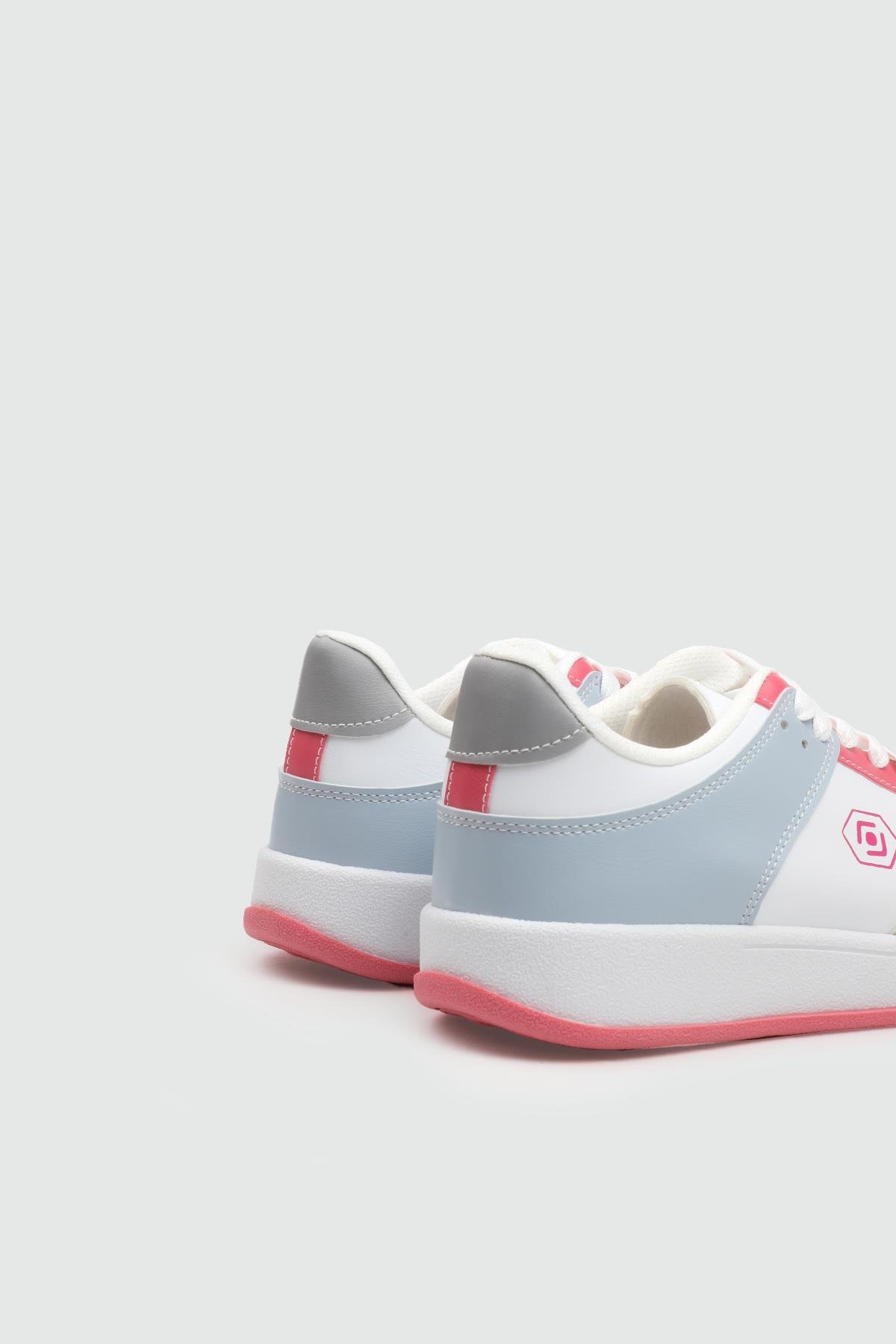 REBOUNT 2025 Unisex Spor Ayakkabı Beyaz Fuşya Gri