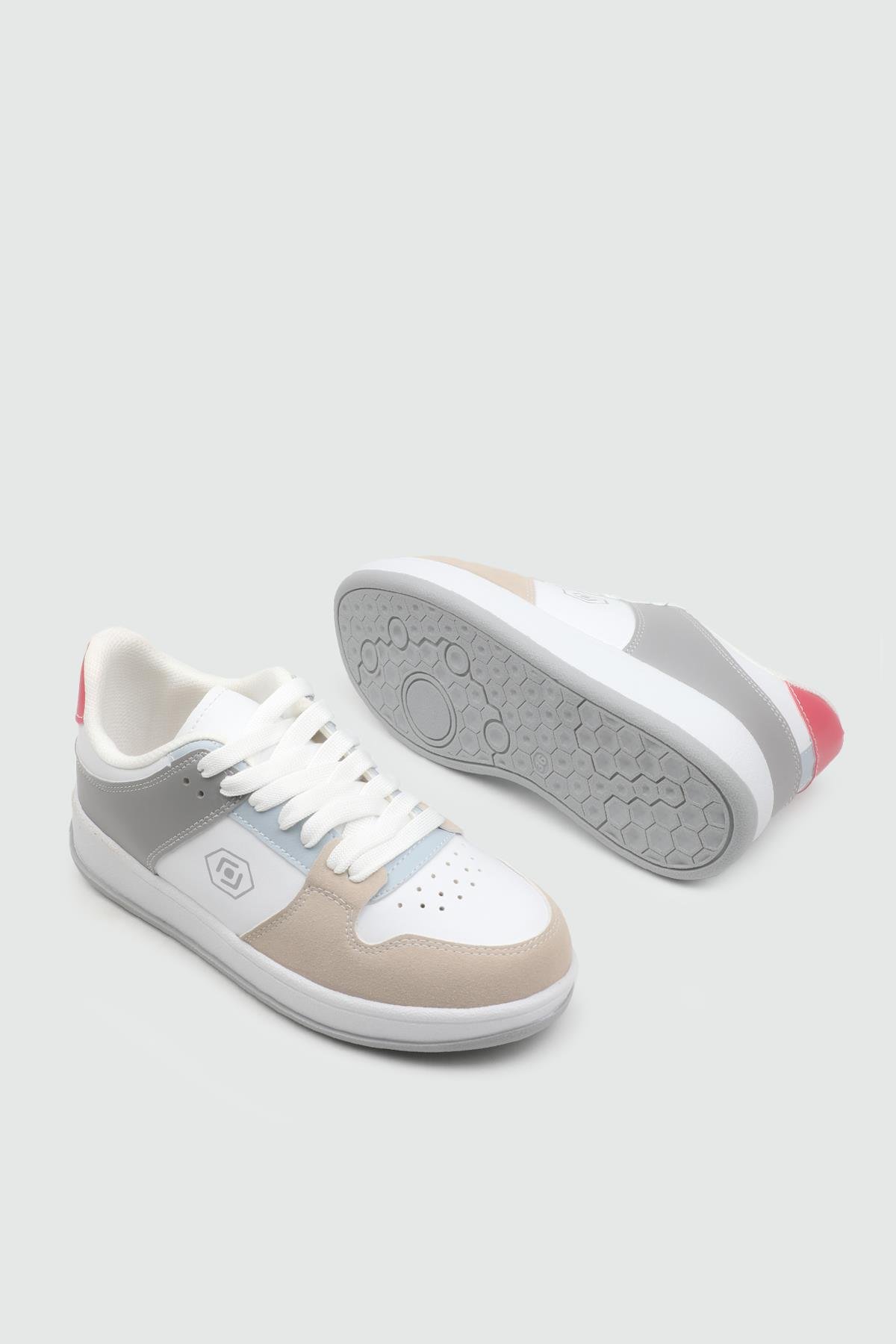 REBOUNT 2025 Unisex Spor Ayakkabı Beyaz Gri Mavi