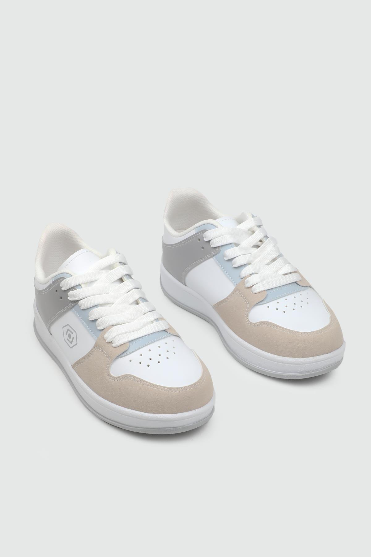 REBOUNT 2025 Unisex Spor Ayakkabı Beyaz Gri Mavi