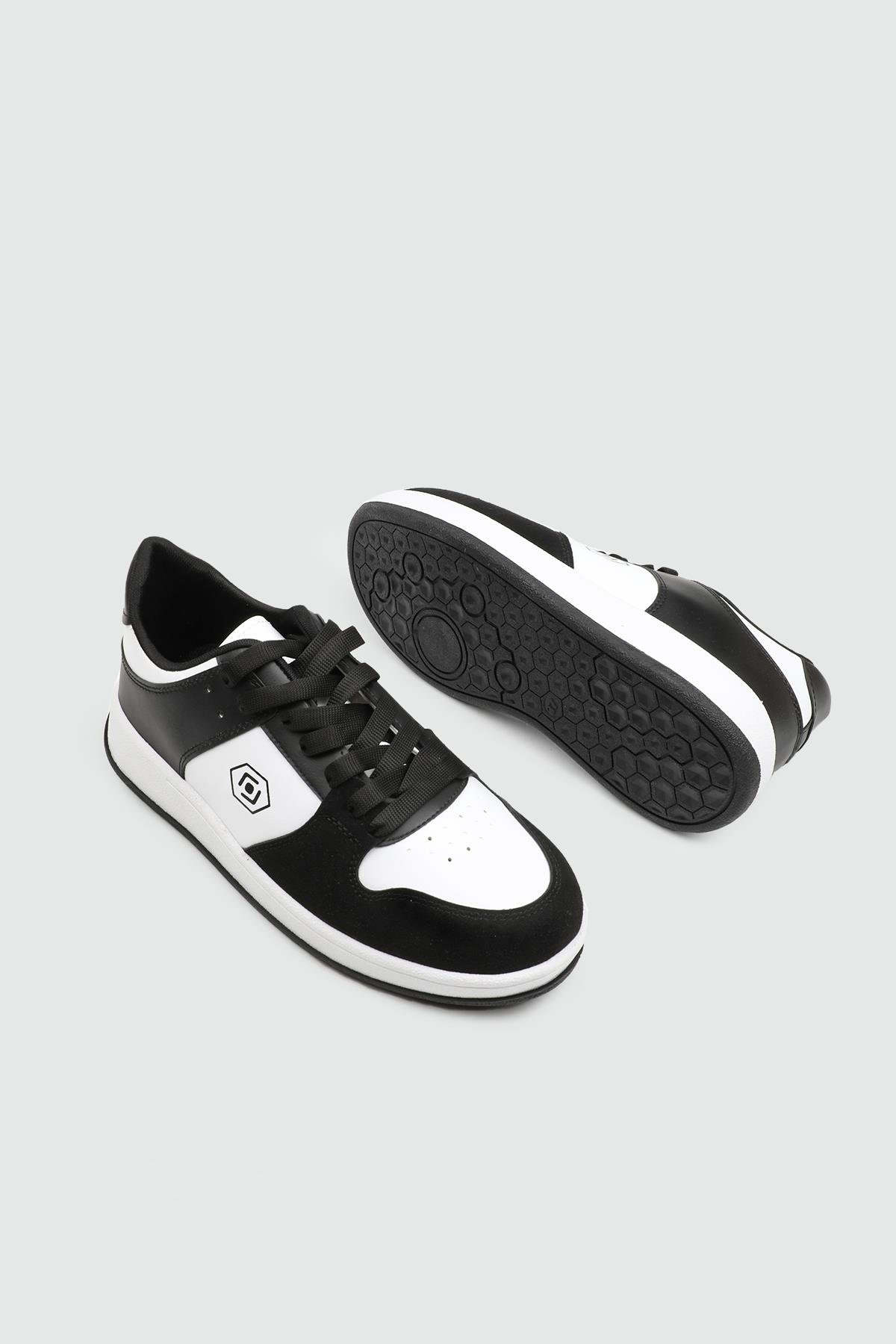 REBOUNT 2025 Unisex Spor Ayakkabı Siyah Beyaz