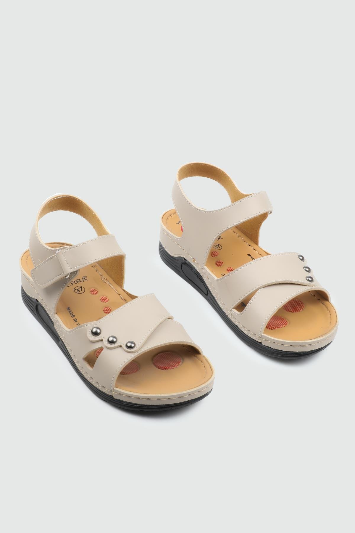 SERRA 25Y-1104 Kadın Sandalet Krem