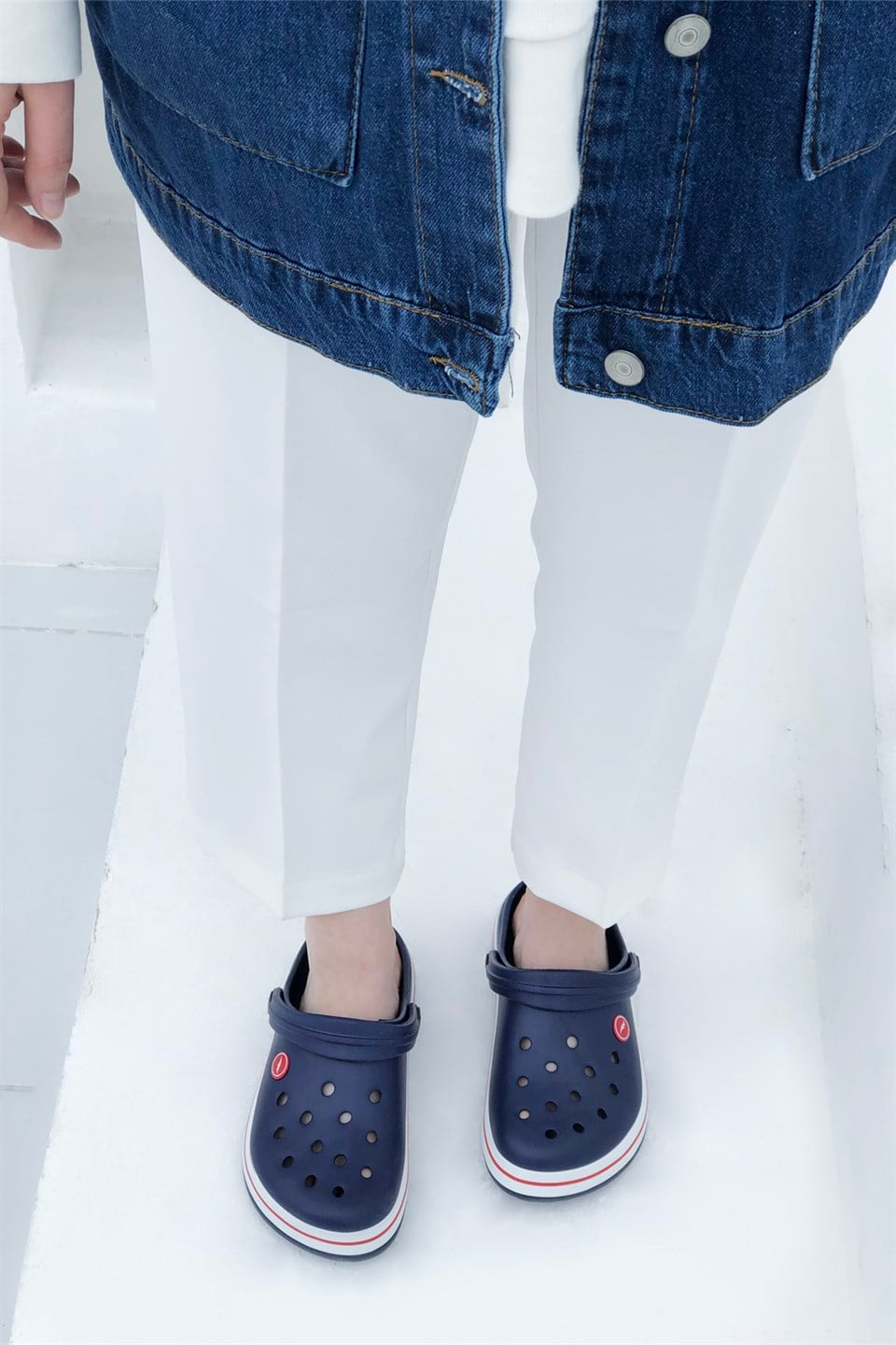 Sonimix Ceox 0079 Unisex Crocs Laci Beyaz Kırmızı