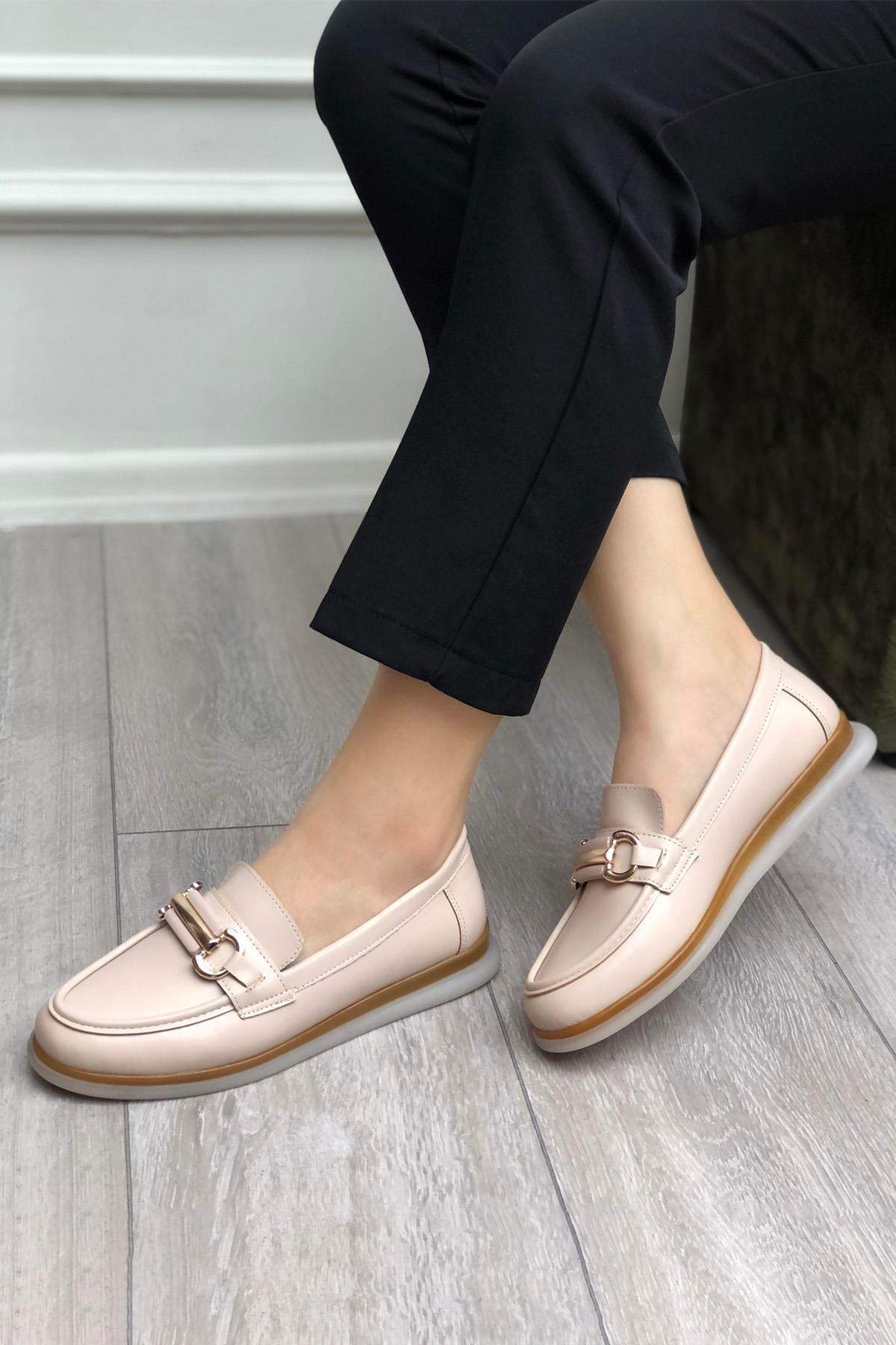 Tokalı Kadın Ayakkabı Bej My Bella S-2465 