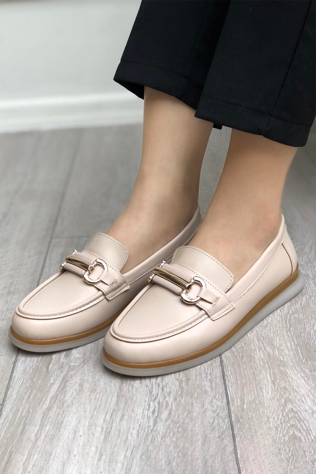 Tokalı Kadın Ayakkabı Bej My Bella S-2465 