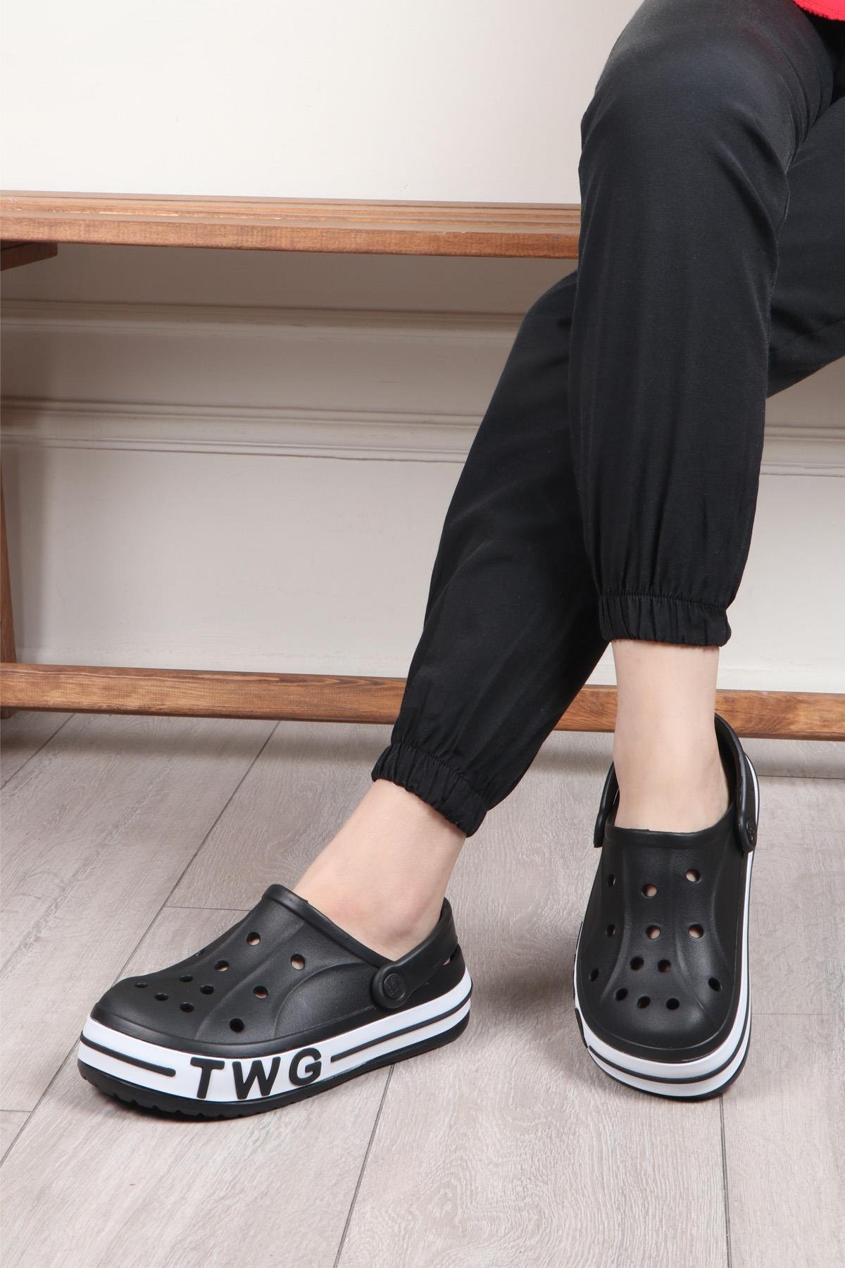 TWİNGO 216 Kadın Crocs Terlik Siyah