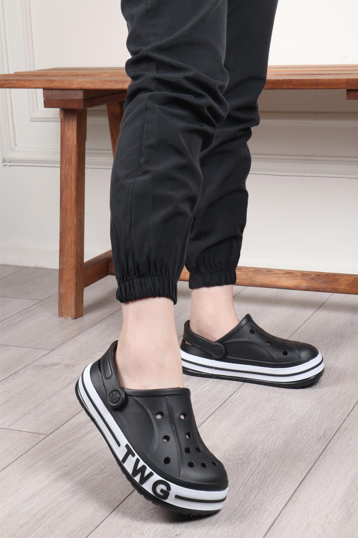 TWİNGO 216 Kadın Crocs Terlik Siyah