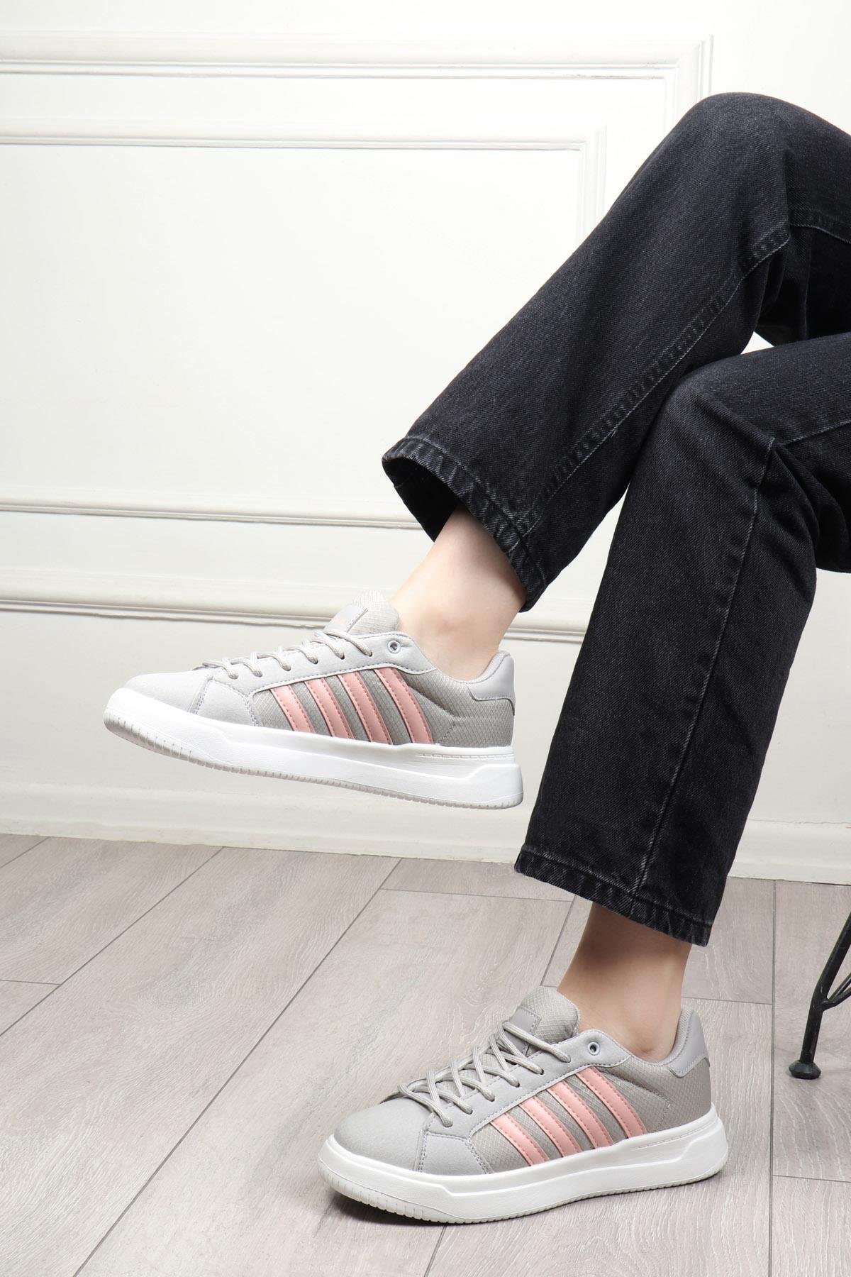 Unisex Spor Ayakkabı Gri LETOON 2202 