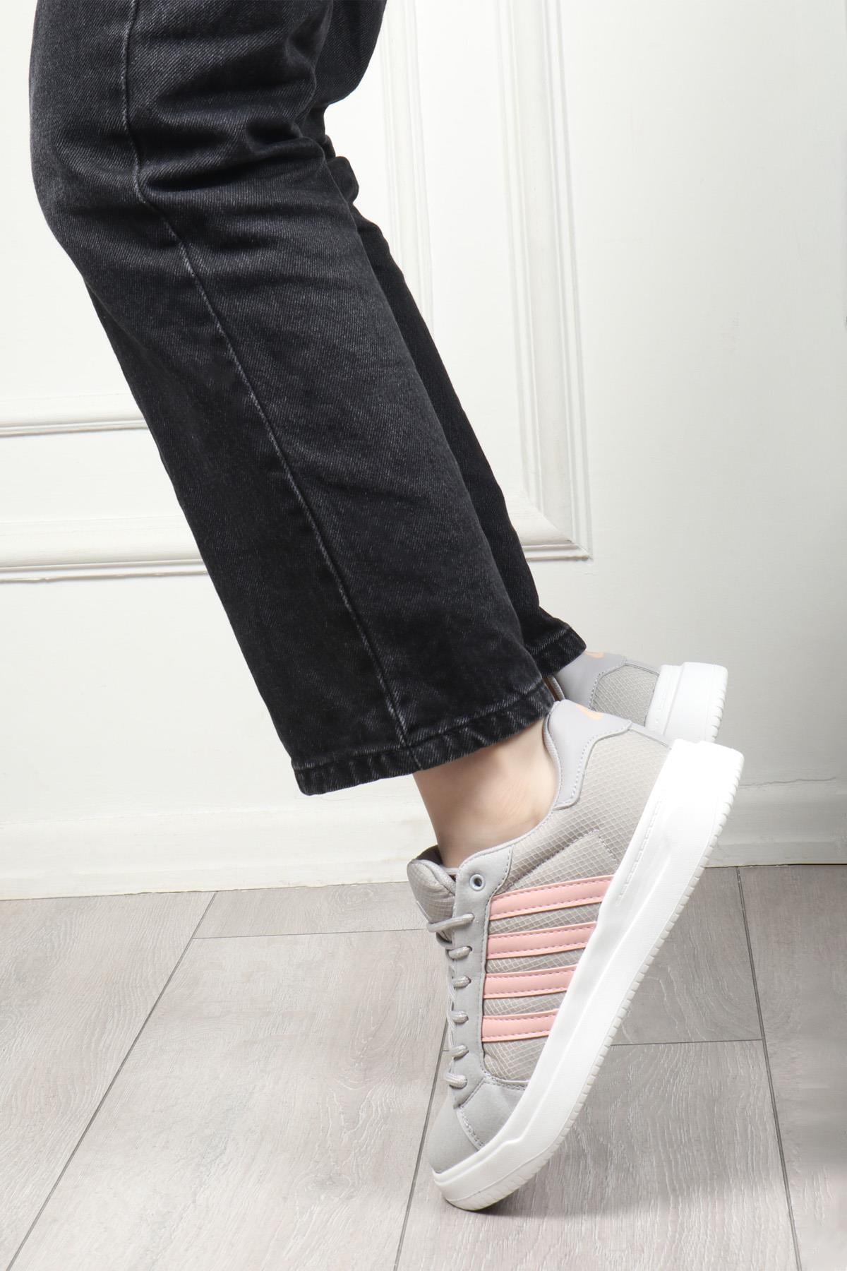 Unisex Spor Ayakkabı Gri LETOON 2202 