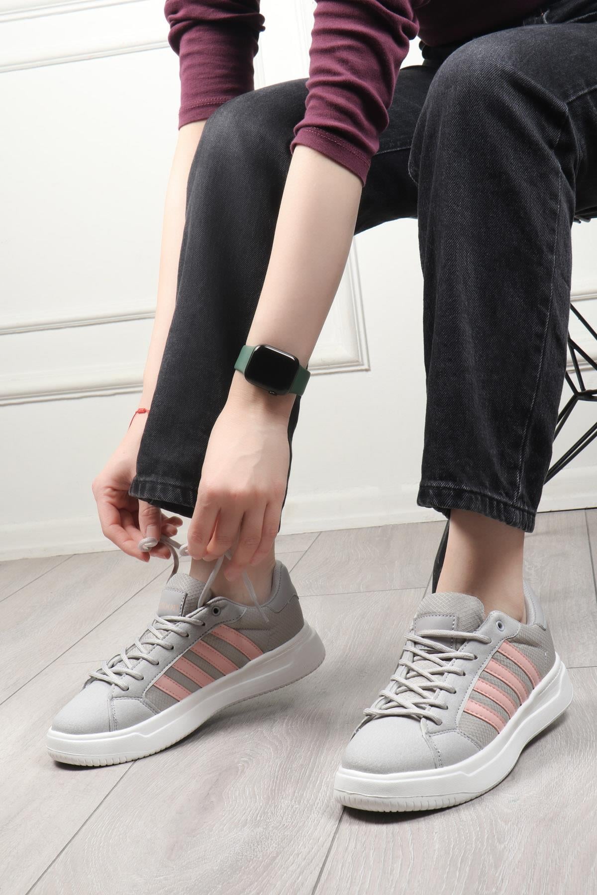 Unisex Spor Ayakkabı Gri LETOON 2202 