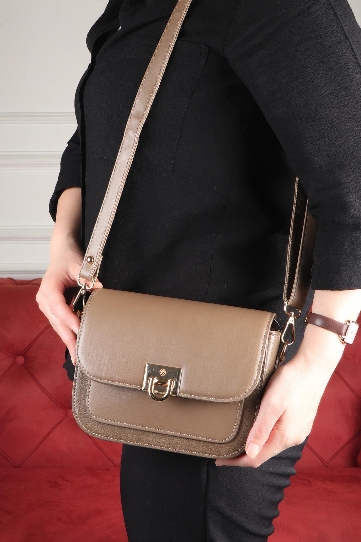 VARONA 1451 Kadın Çanta Vizon