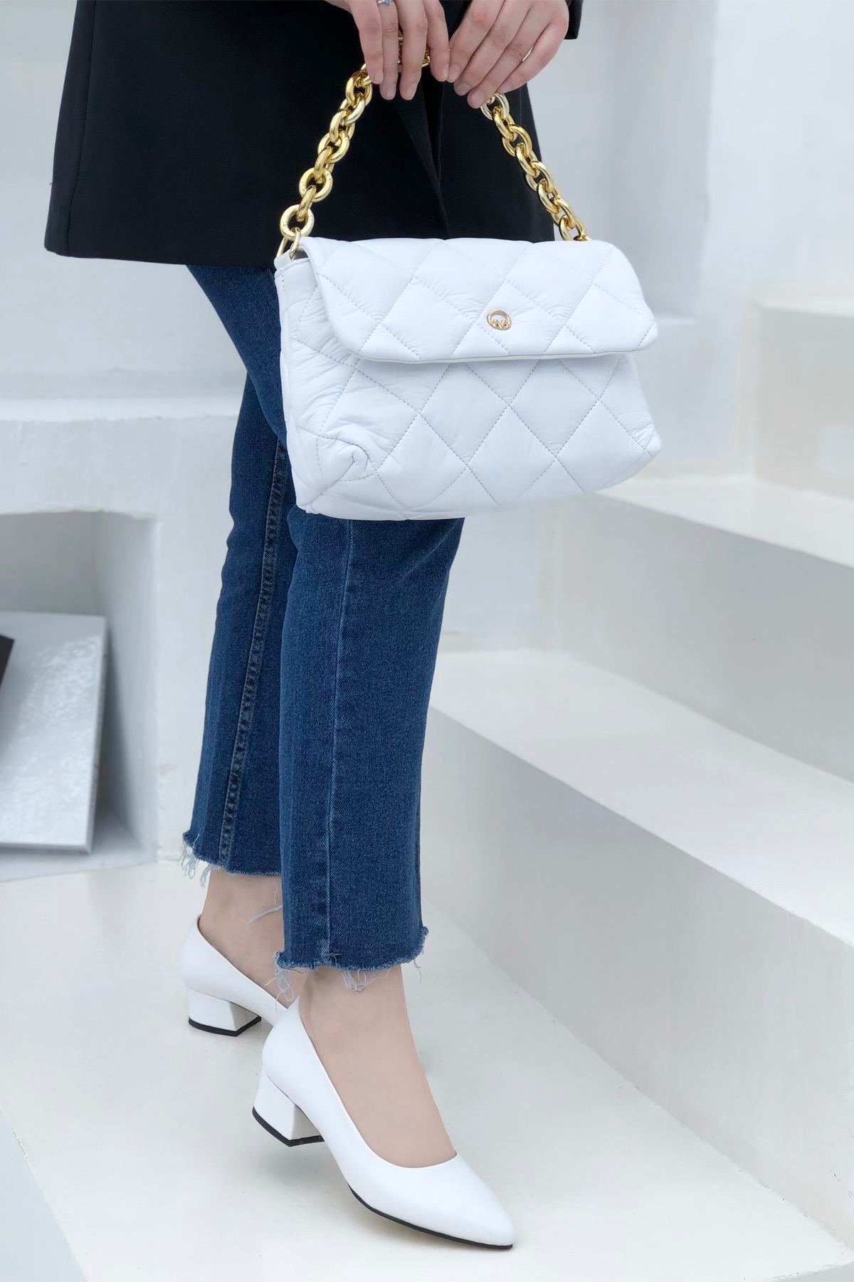 VARONA 1502 Kadın Çanta Beyaz