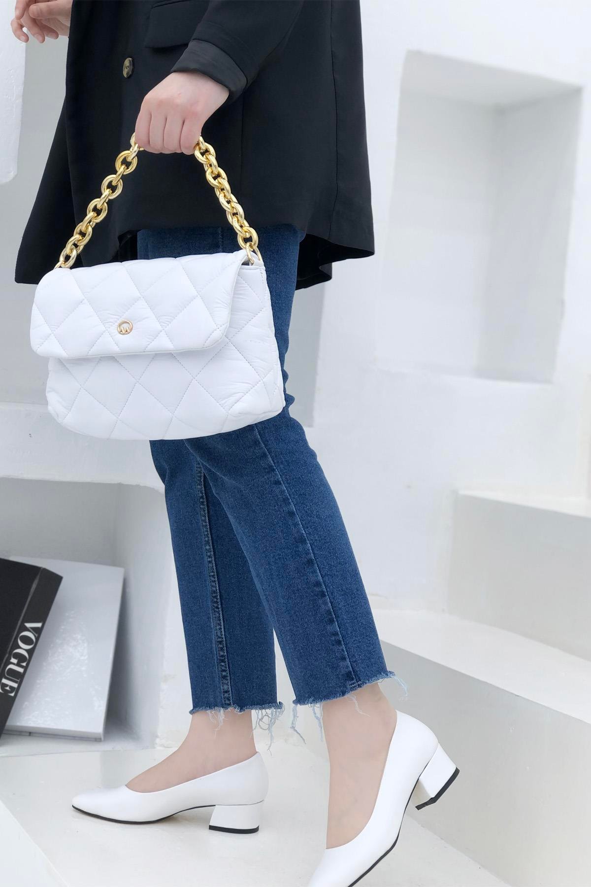 VARONA 1502 Kadın Çanta Beyaz