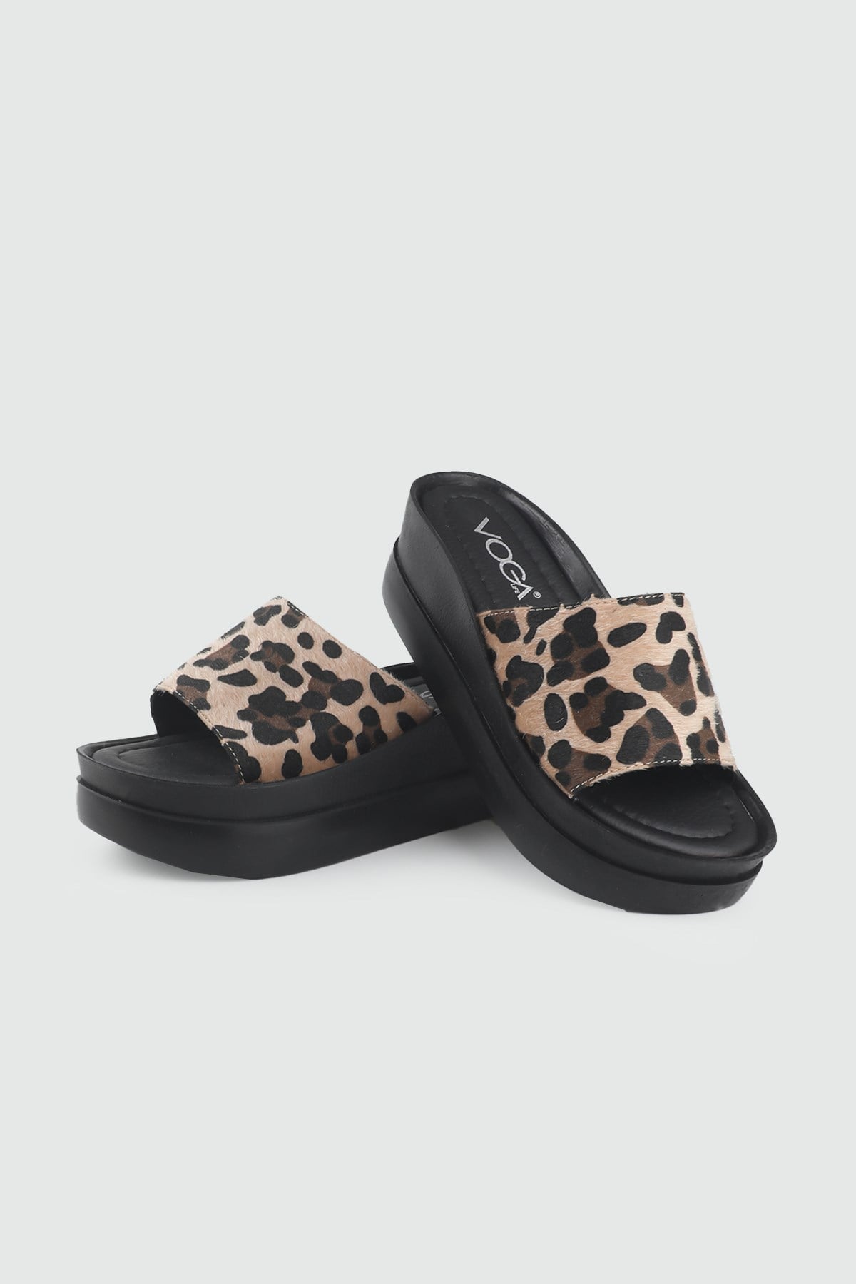 VOGA 26Y 2500-272 Kadın Terlik Siyah Leopar