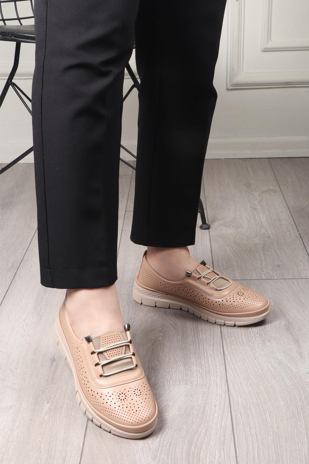 Wanetti 24-109 ATM  Poli Kadın Ayakkabı Nut