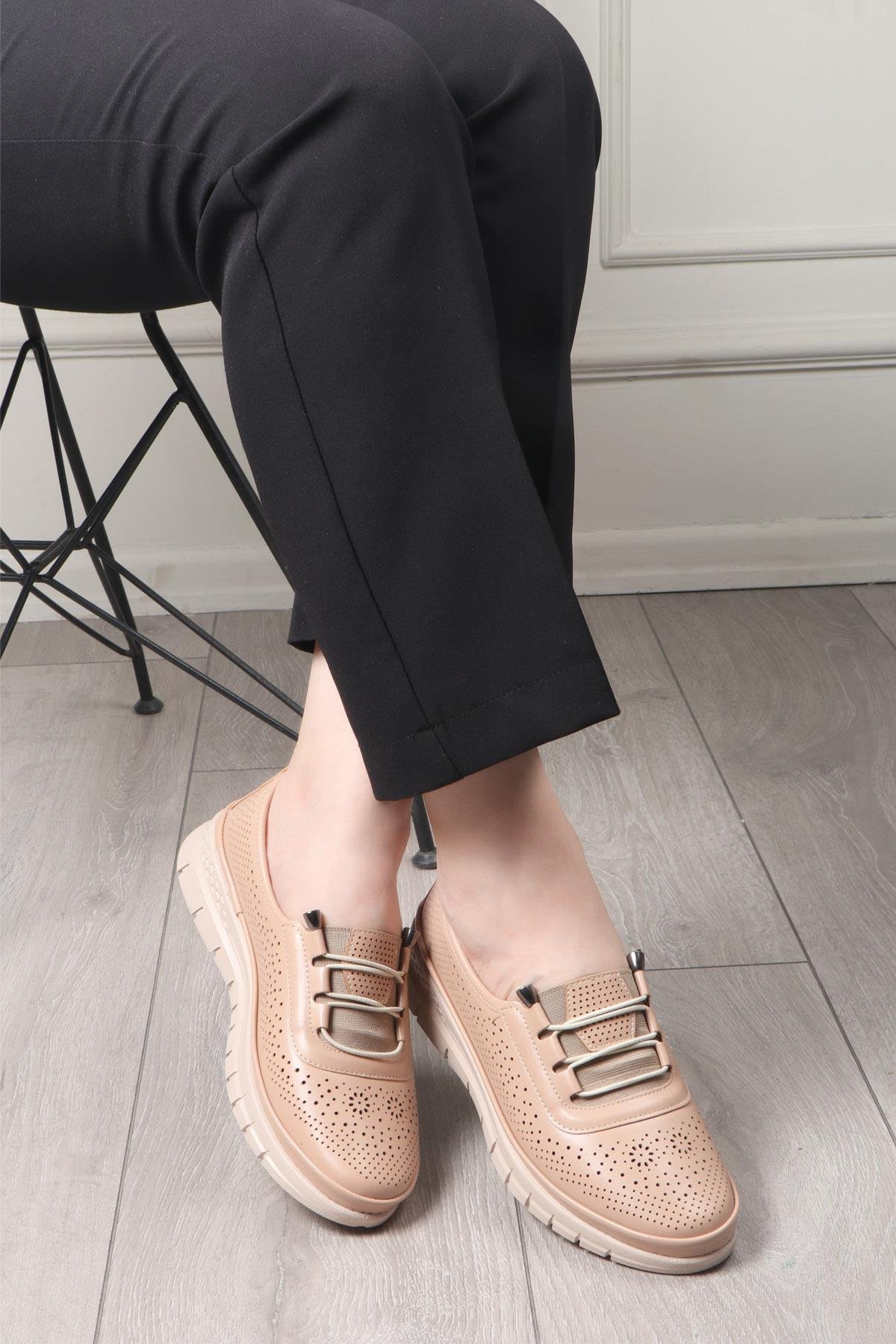 Wanetti 24-109 ATM  Poli Kadın Ayakkabı Nut