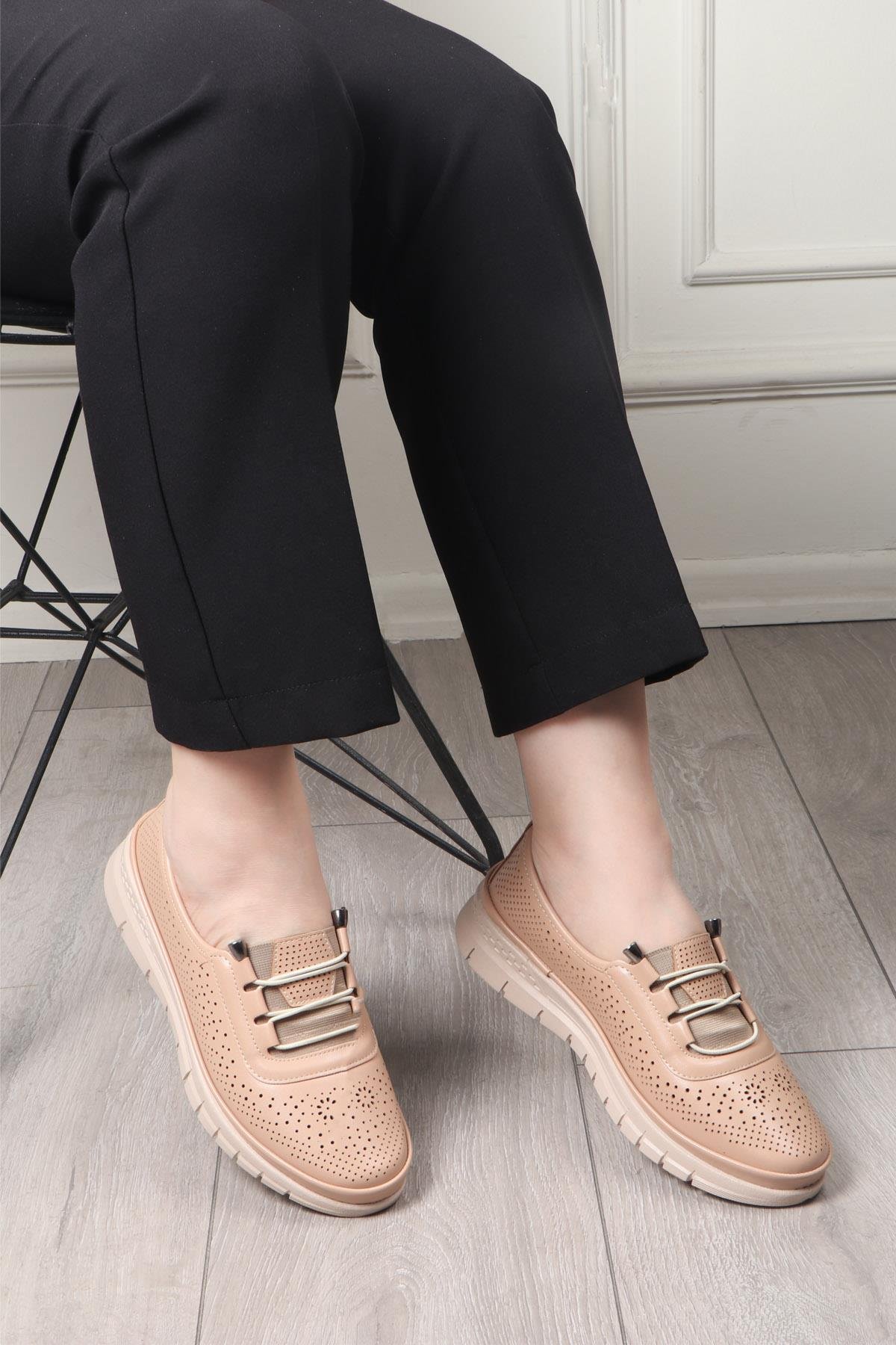 Wanetti 24-109 ATM  Poli Kadın Ayakkabı Nut