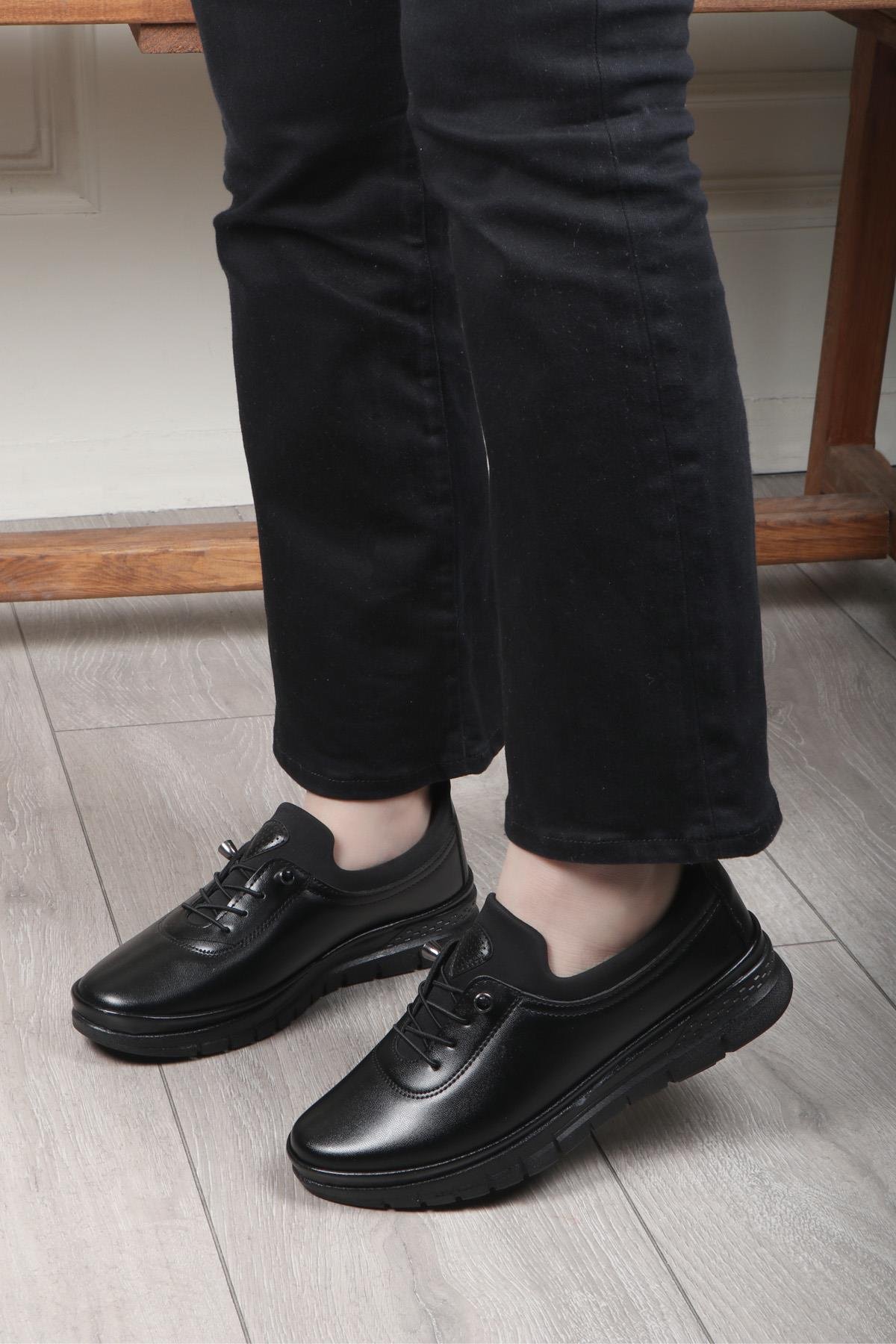 Wanetti 24-122 ATM Streçli Poli Kadın Babet Siyah