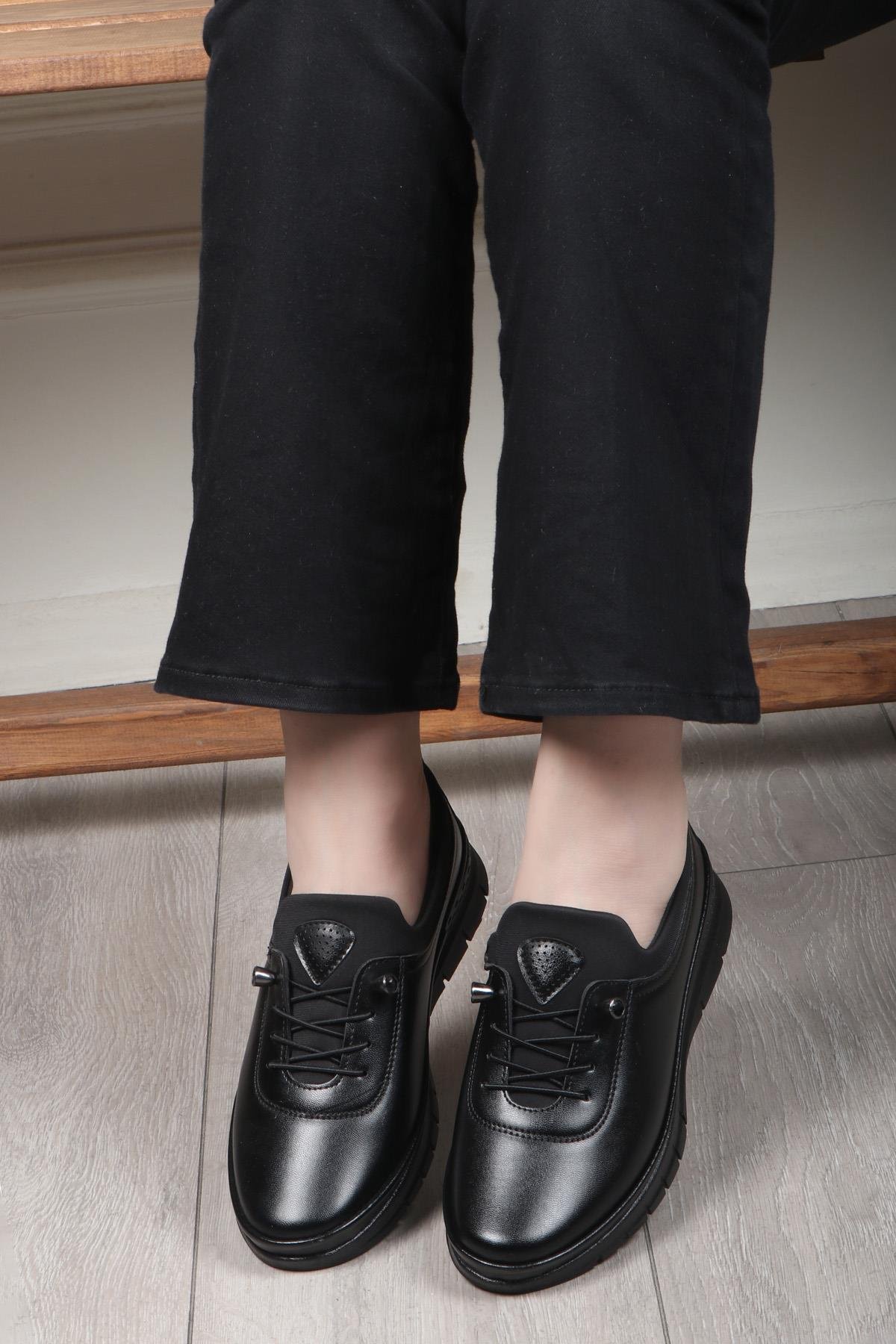 Wanetti 24-122 ATM Streçli Poli Kadın Babet Siyah