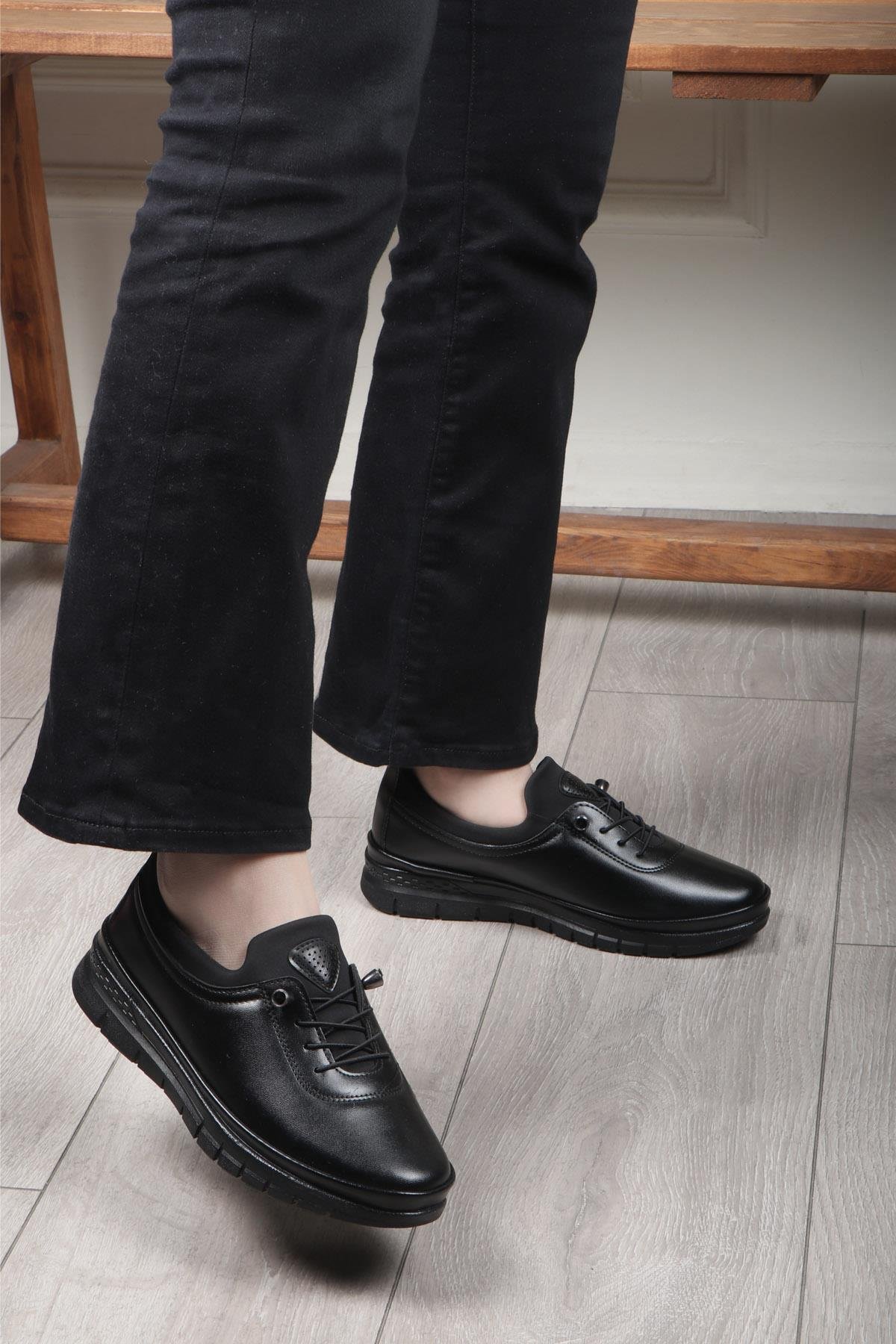 Wanetti 24-122 ATM Streçli Poli Kadın Babet Siyah