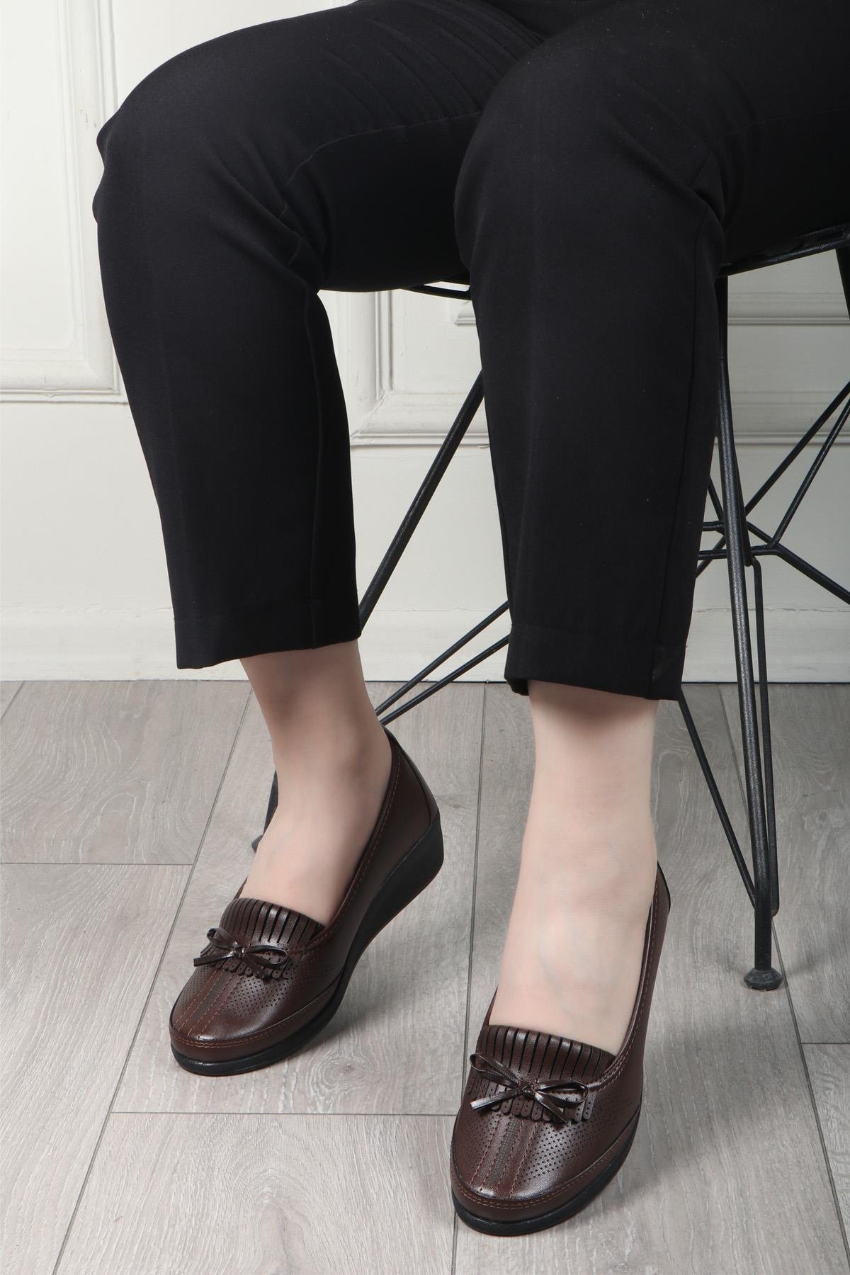 Wanetti 24-304 Confort Kadın Ayakkabı Kahve