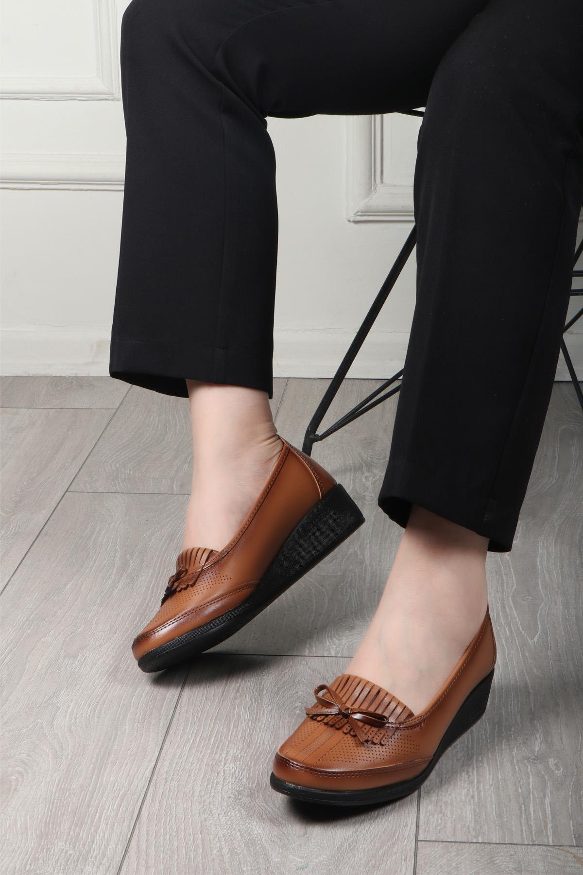 Wanetti 24-304 Confort Kadın Ayakkabı Taba