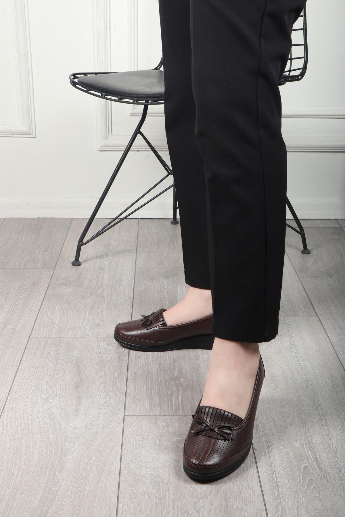 Wanetti 24-304 Confort Kadın Ayakkabı Kahve