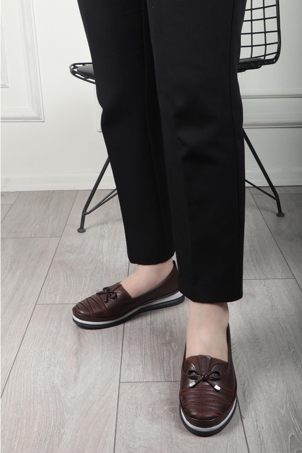 Wanetti 24-421 ATM Termo Kadın Babet Kahve