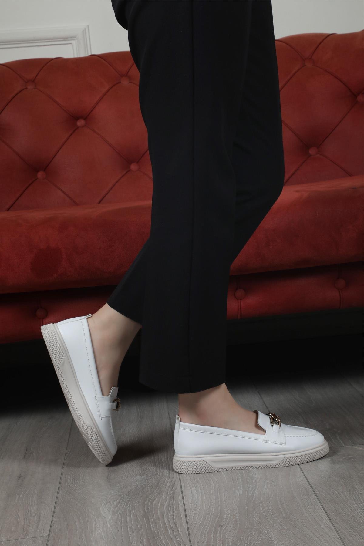 Wanetti 24-705 Poli Kadın Ayakkabı Beyaz