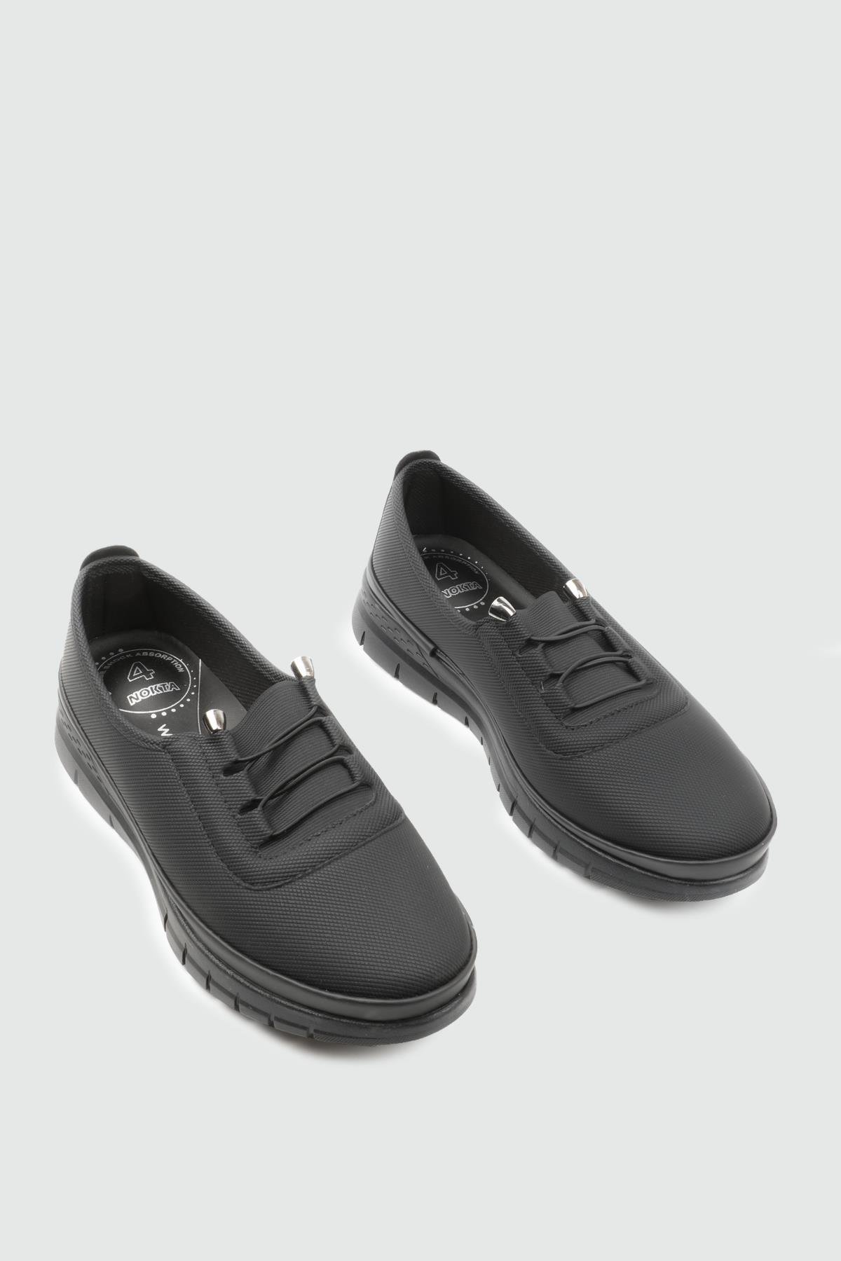 Wanetti 25-177 Atm Kadın Babet Siyah Kot