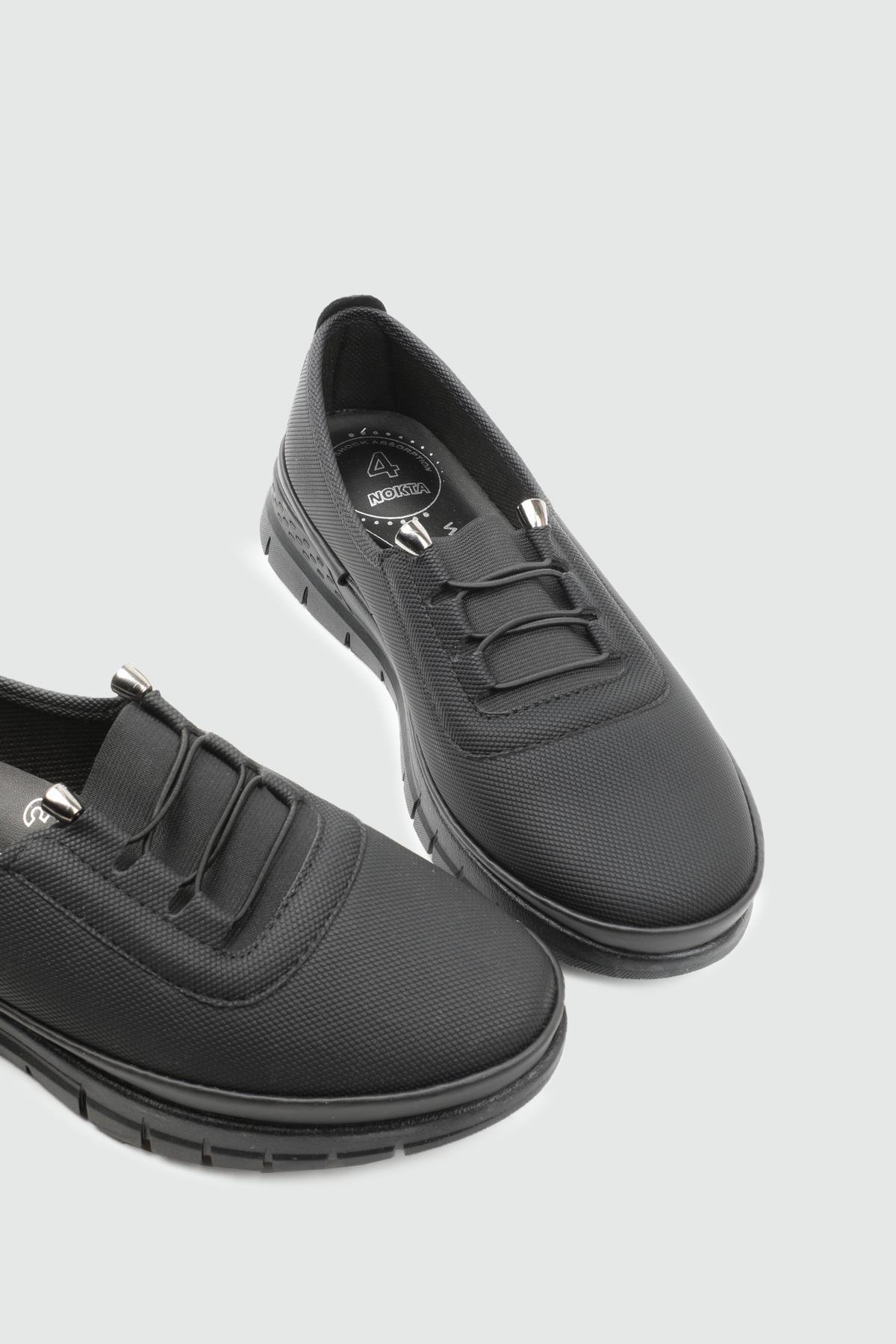 Wanetti 25-177 Atm Kadın Babet Siyah Kot