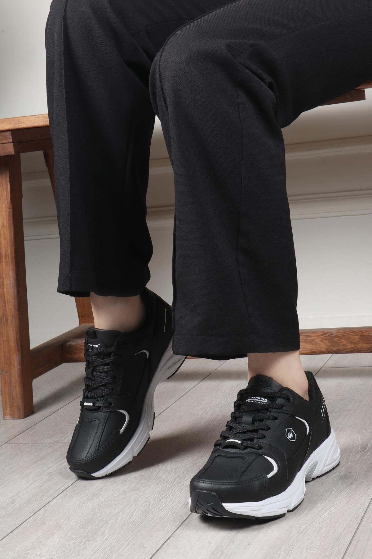 WİCKERS 2620 Unisex Spor Ayakkabı Siyah Beyaz