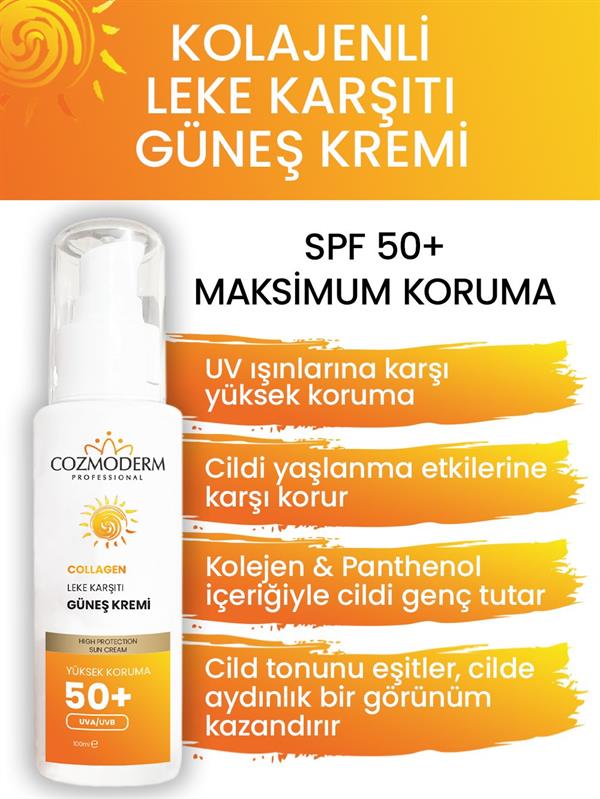 COZMODERM KOLAJENLİ GÜNEŞ KREMİ 50 SPF 100 ML
