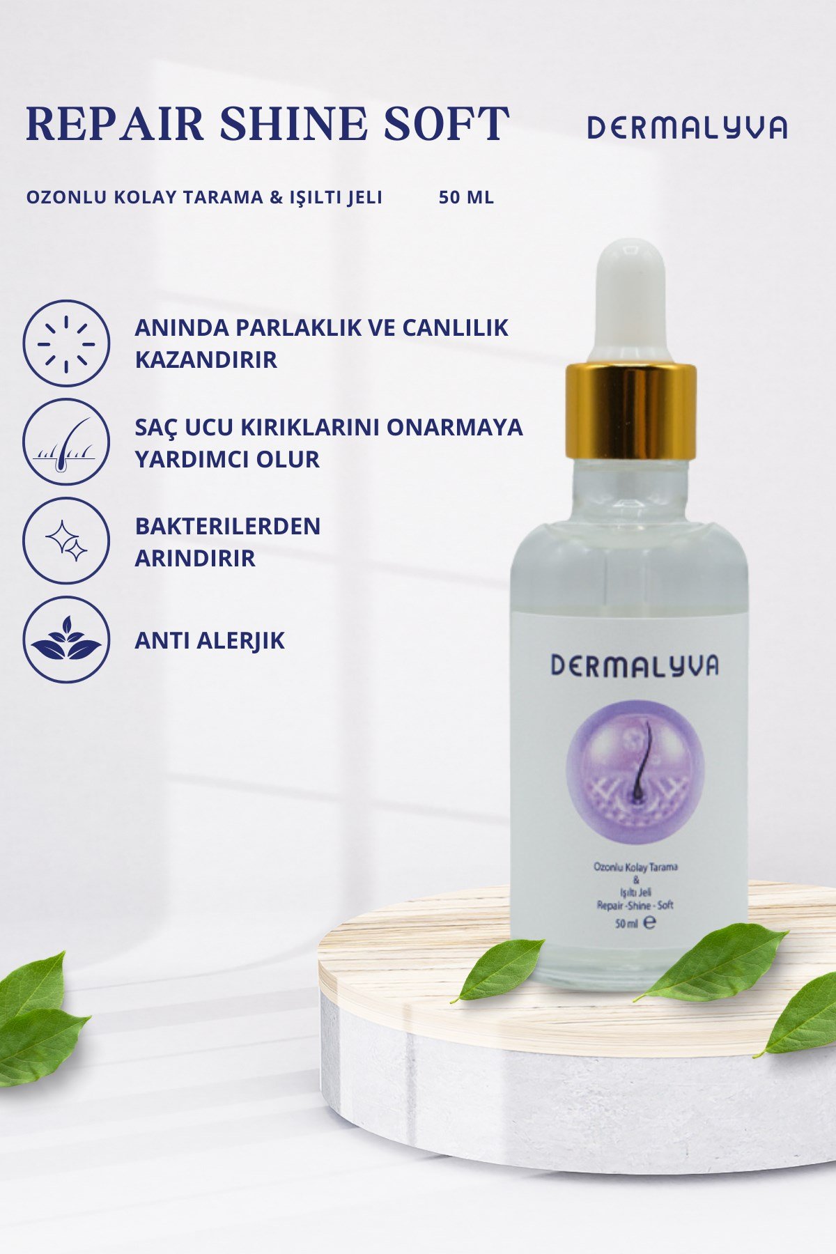 Dermalyva Ozonlu Kolay Tarama ve Işıltı Jeli 50 ml