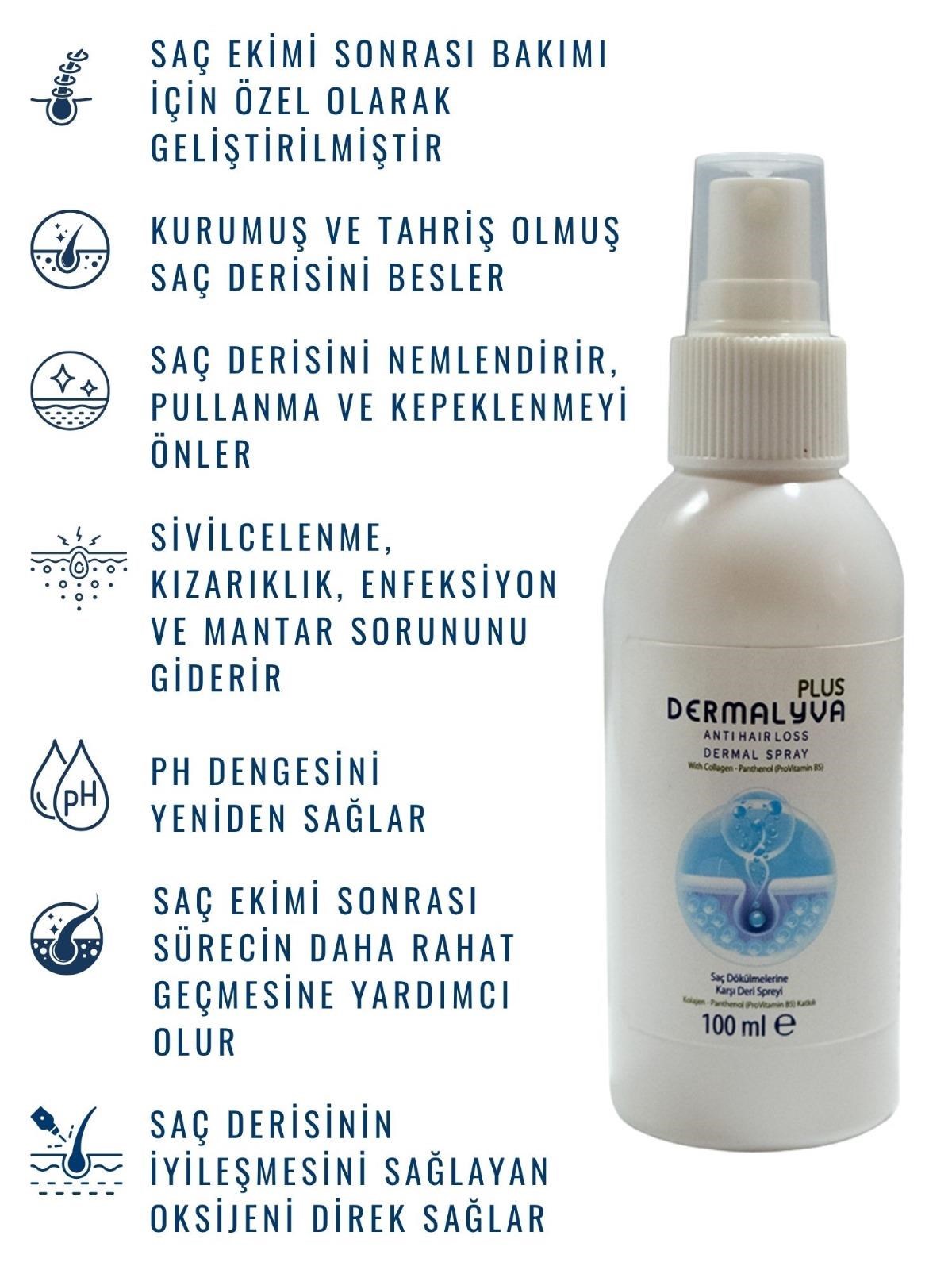 Dermalyva Ozonlu Saç Derisi Losyonu – Saç Ekimi Sonrası Bakım, Kafein & Panthenol Içerikli 100ml